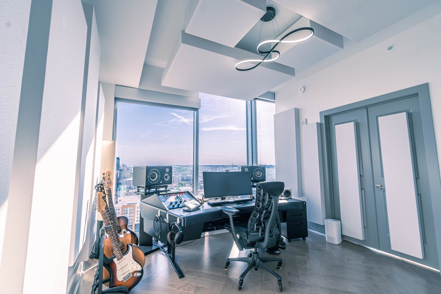 Bass Traps in apartment Home Studio.jpg