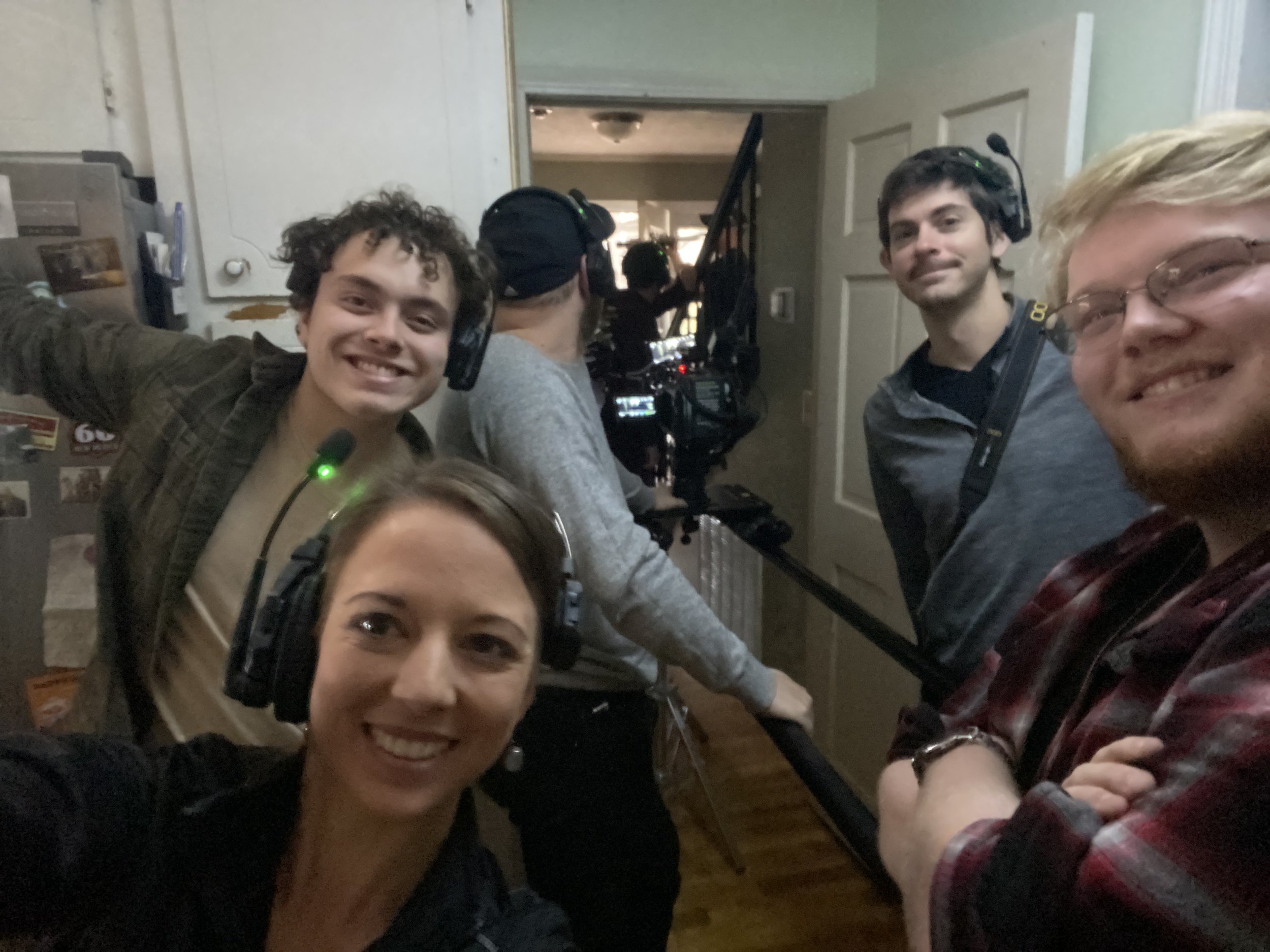Perfidia BTS - The crew takes a moment for a selfie