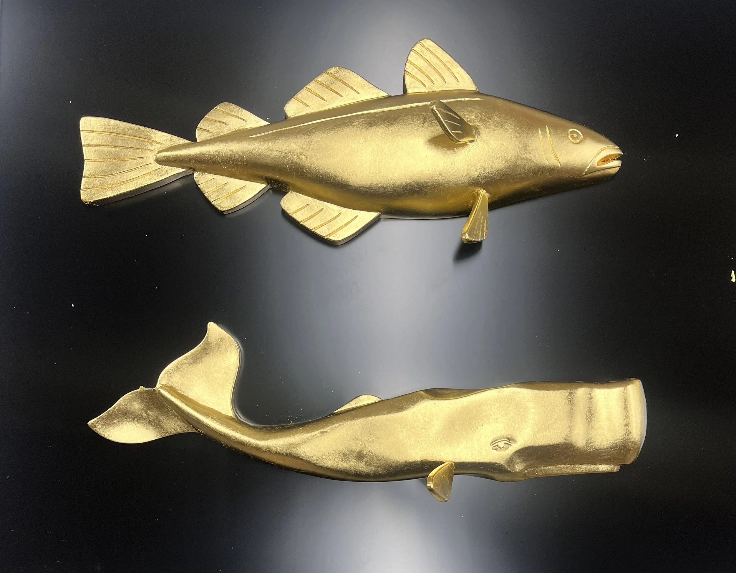 23k Carved Golden Cod