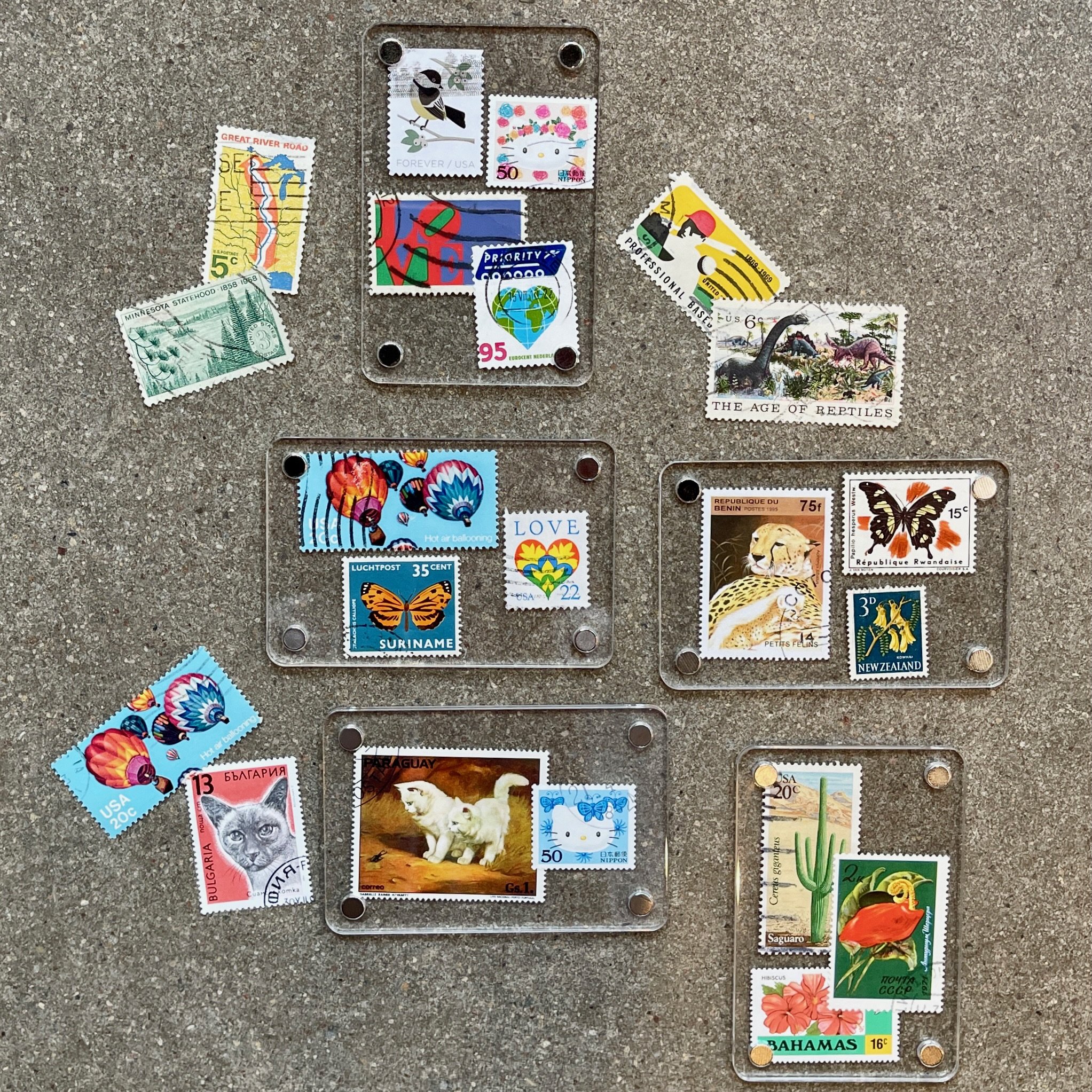Vintage Stamp Magnets