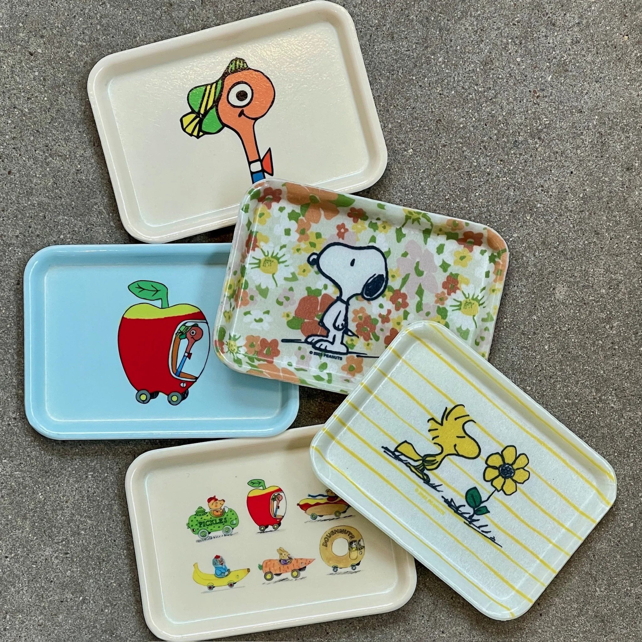 Peanuts and Richard Scarry Vintage-Style Tray