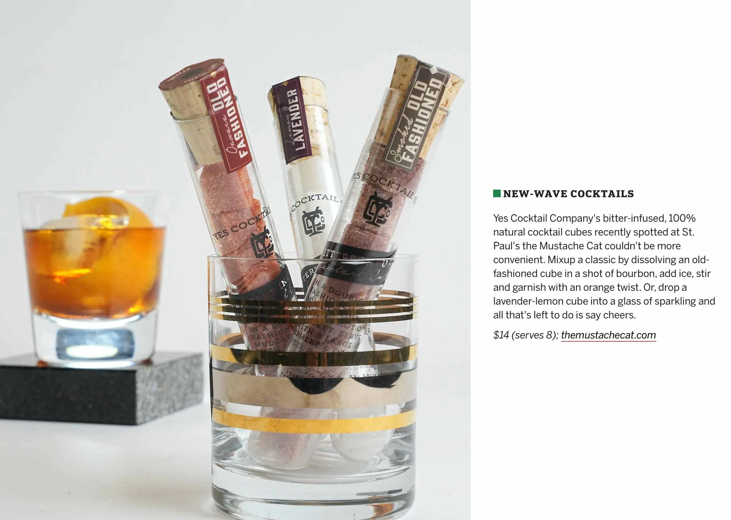 Coctail cubes make newspaper gift guide