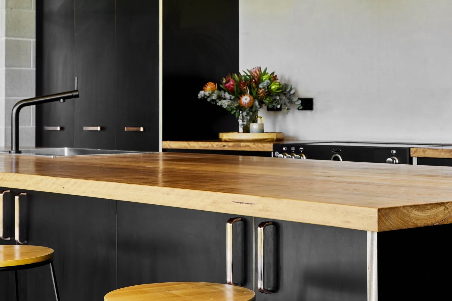 Timber kitchen benchtop