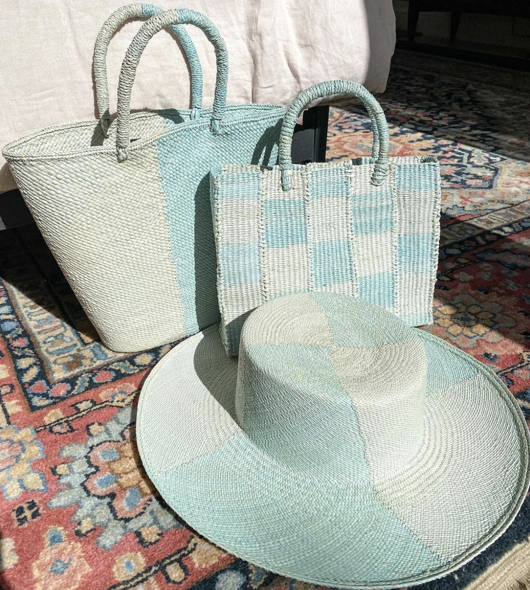Artesano Light Blue Hat &amp; Bag