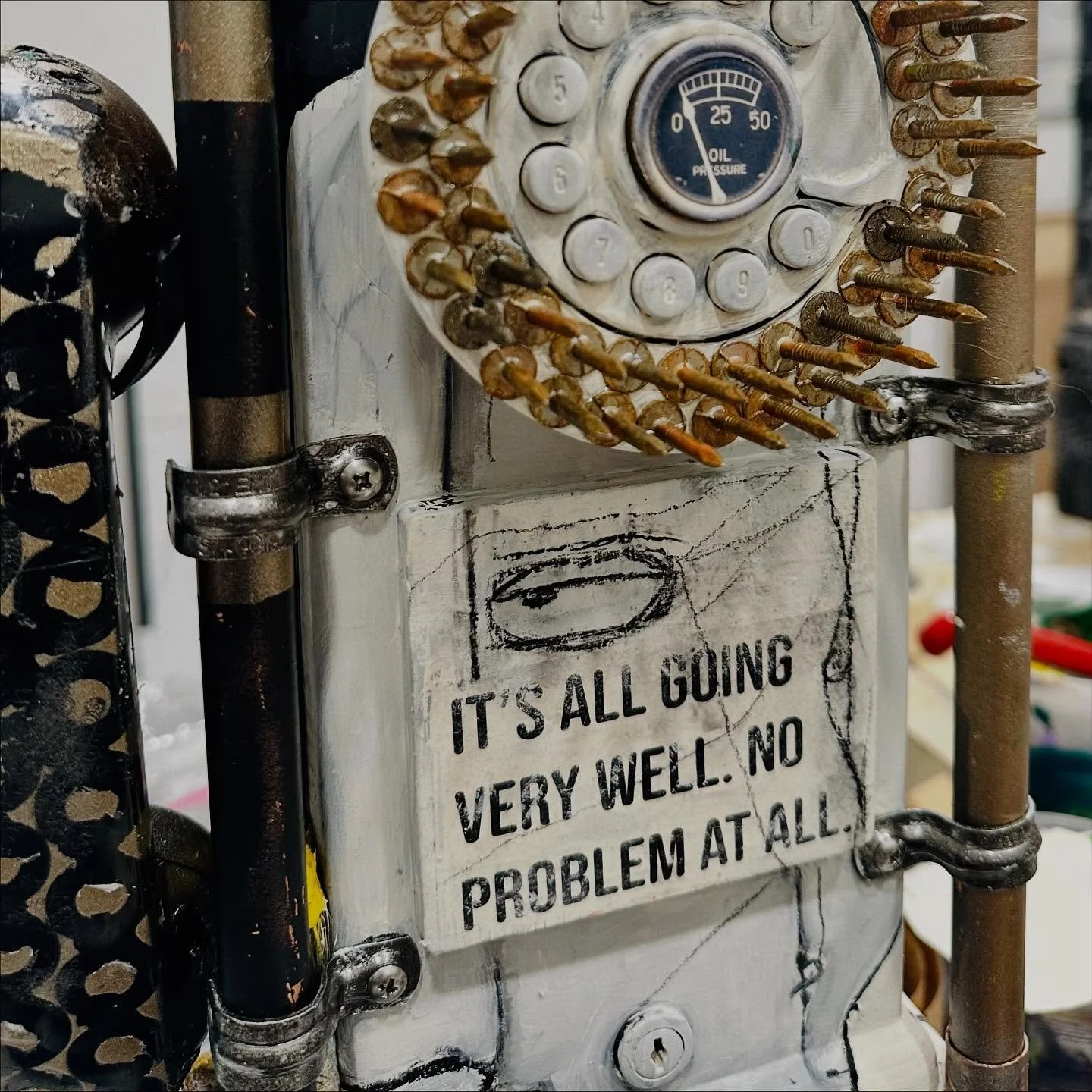 Installation starts tomorrow @dartgallerydenver! This about sums up the current mood. 😉 

Opening Reception is on Friday! I will need a drink! Join me.