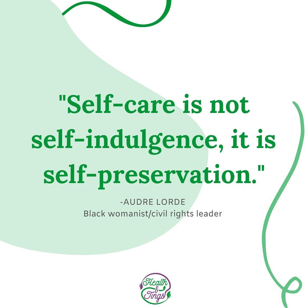 Happy Tuesday 💛 Check out this wonderful quote from a Black womanist and civil rights activist named Audre Lorde in honor of #blackhistorymonth. Remember that health is not only about your diet but also overall wellness. Wellness consists of a healt
