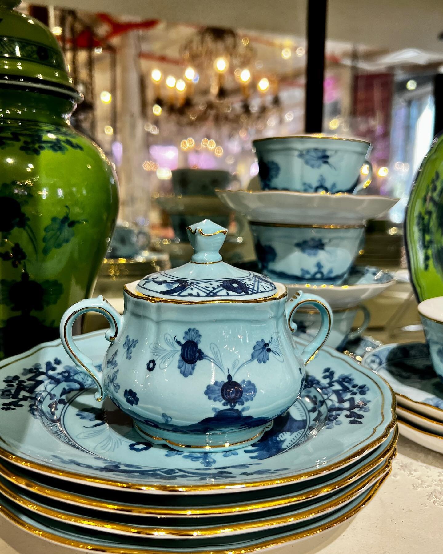 Ginori dinnerware - a 300 year old company, from a small village near Florence, Italy.  Their dishes, bursting with color and intricate patterns, have been the silent witnesses to royal feasts for centuries, holding within them a rich and dramatic hi