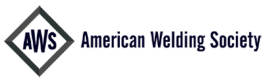 Logo of the American Welding Society with a diamond-shaped symbol and text.