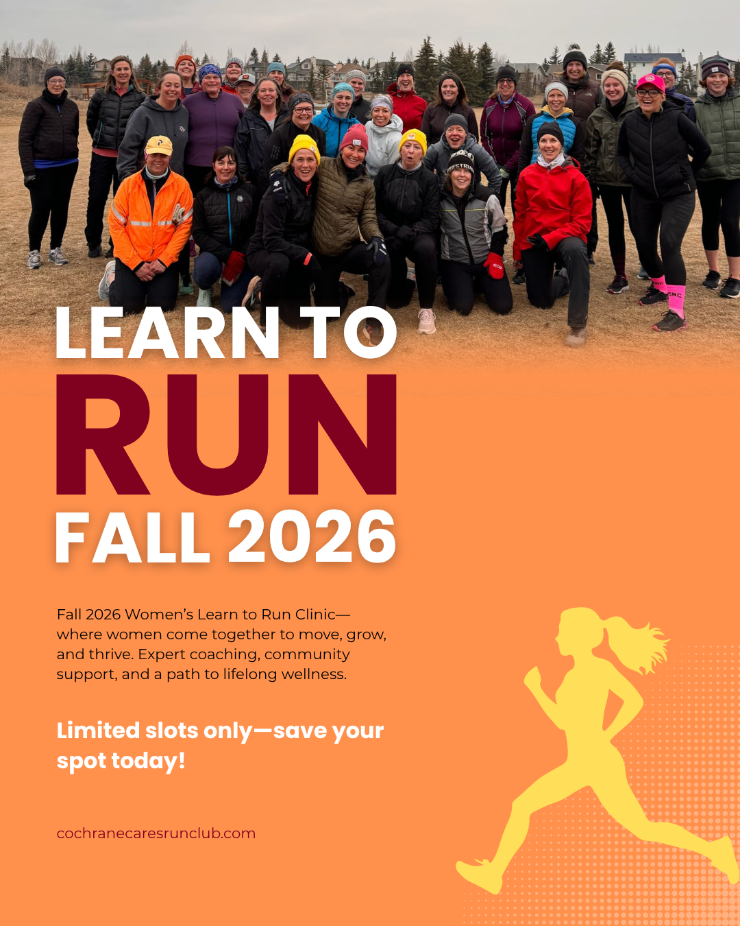 Fall 2026 Learn to Run Clinic - September 15 - October 29