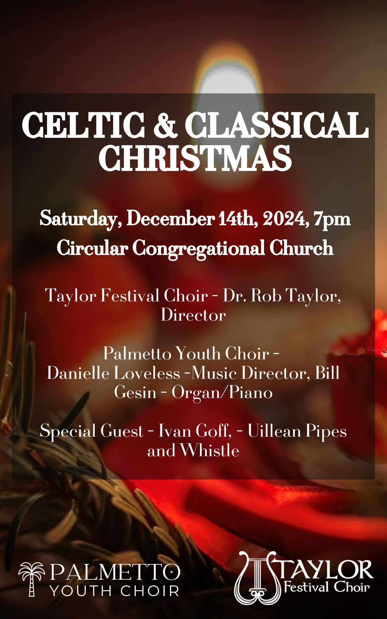 Celtic and Classical Christmas December 14, 2024, at 7:00 PM
