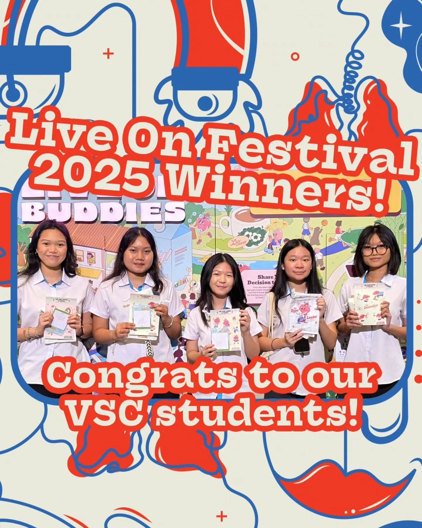 Celebrating Creativity! 🌟 
From vision to victory &mdash; our students have shined at the Live On Festival 2025!

The festival, organised by the National Organ Transplant Unit (Ministry of Health), inspires youths to use creativity and design to pro