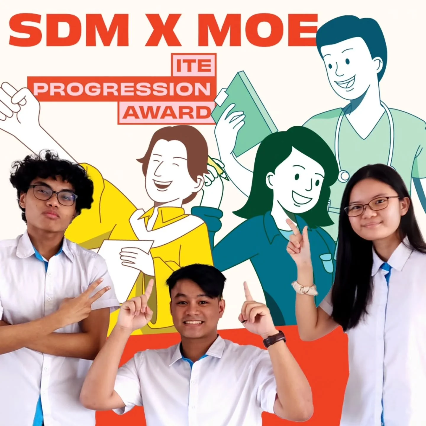 🎨✨ Bringing Ideas to Life! ✨🎨
Our Nitec in Visual Communication and Nitec in Animation students took on a real-world industry project&mdash;creating a campaign for the ITE Progression Award, driven by @moesingapore ! From character design to illust