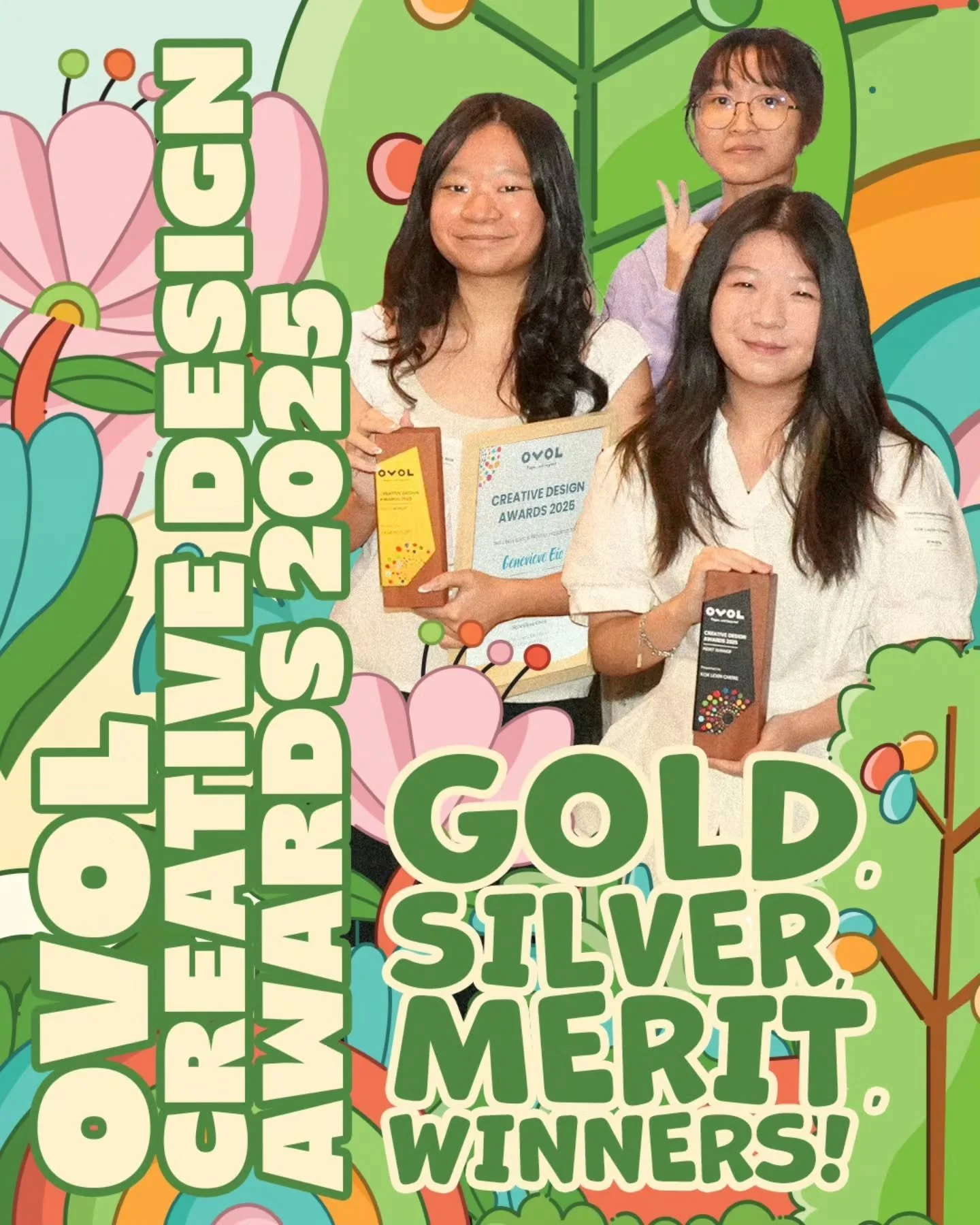 OVOL Creative Design Awards 2025! 

We are absolutely thrilled to announce a spectacular win for our Visual Comm students! Our students demonstrated exceptional design talent and imagination, managing to take the podium against a field of tough compe