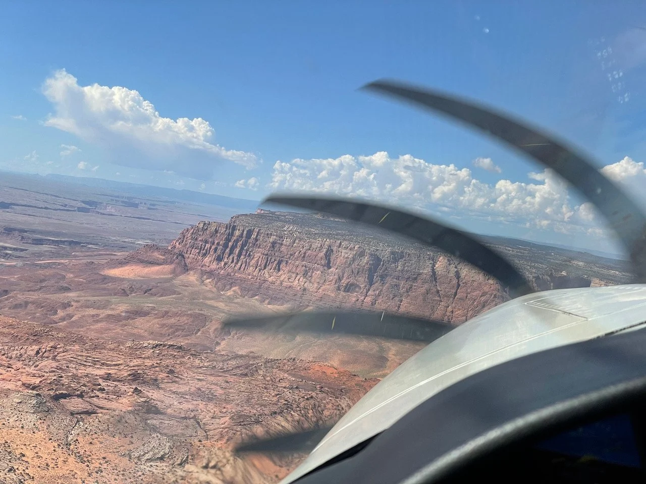 A Cessna was ahead of me for the airport. They offered to get out of my way and let me go first but I politely declined and did a slow 360 turn of my own to create some space. I didn't mind as every second flying here is pure joy.