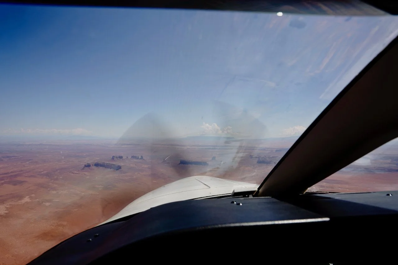 After departing Page to the East, the Monument Valley can be visible.