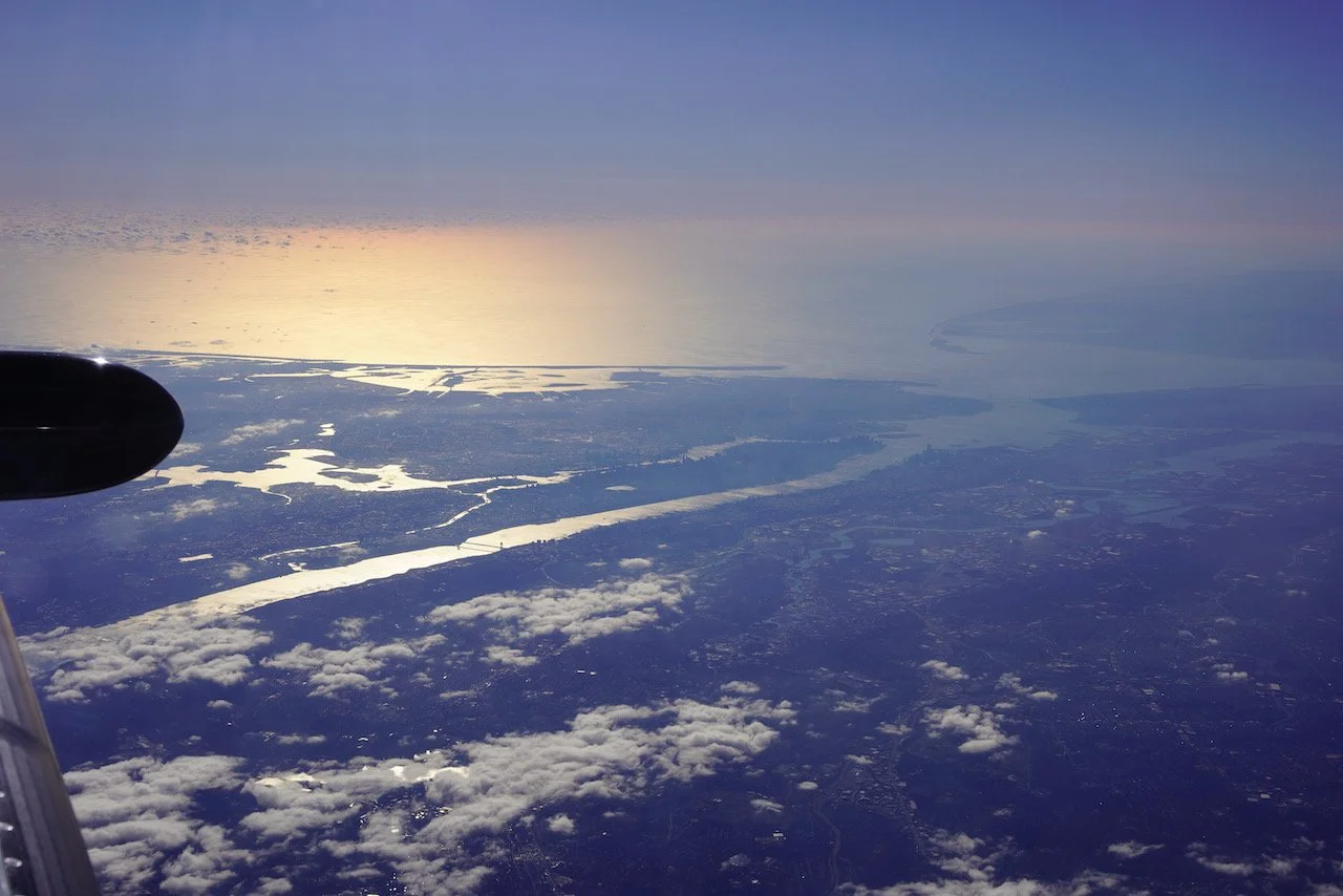 Can you guess the east-coast US city we're (nearly) flying over?