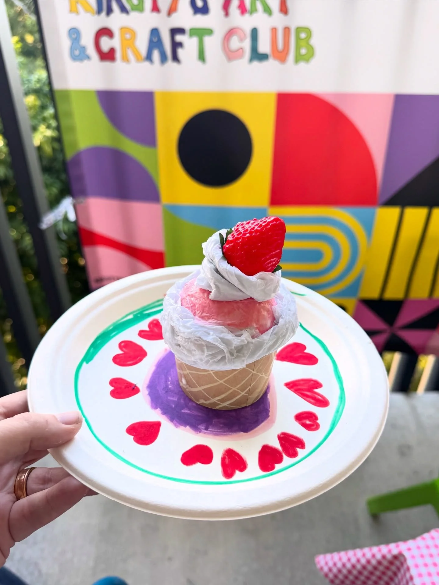 Strawberry sundae week at #kirstysartandcraftclub was such a big hit although I fear I may have sent home alot of children craving ice cream. Soz parents 🤪