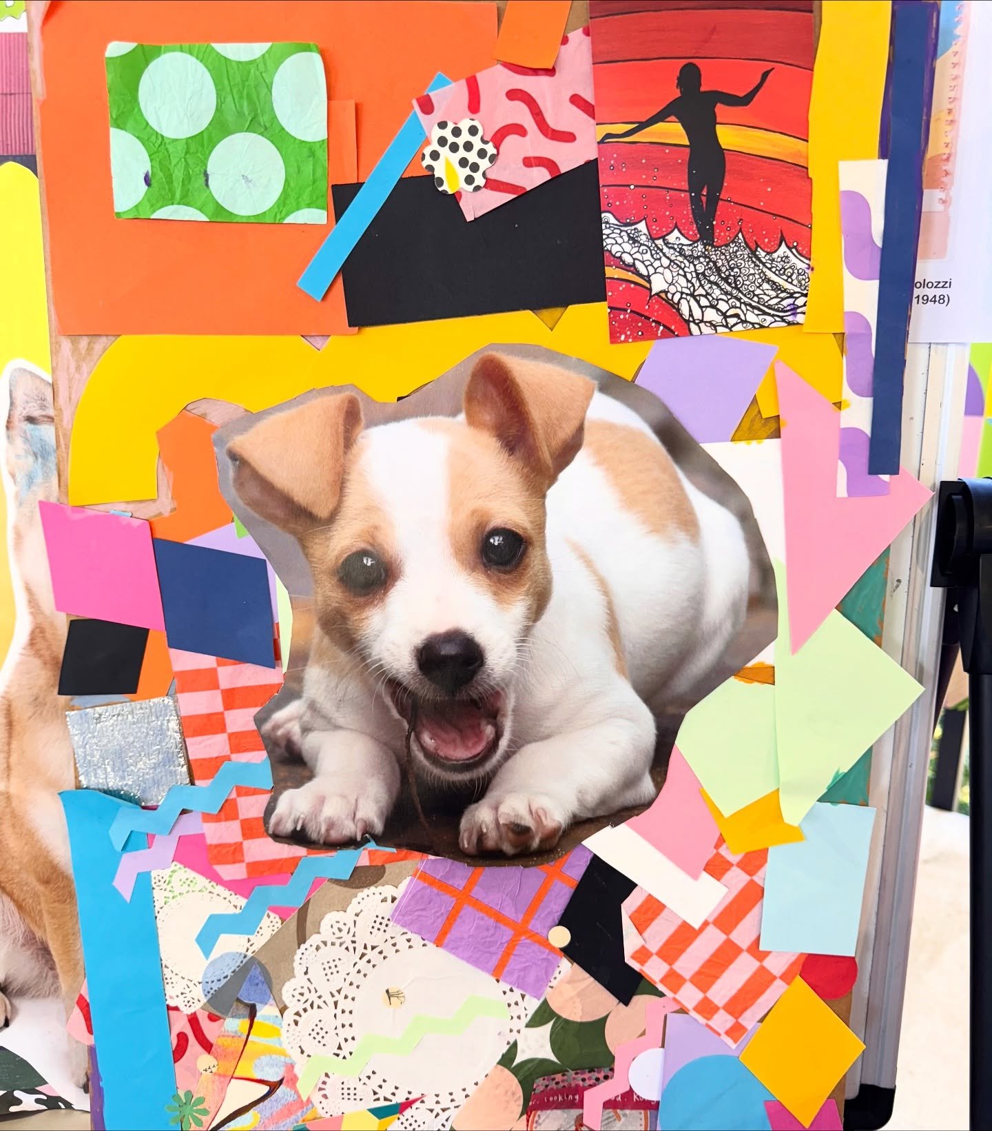 Dog week in #kirstysartandcraftclub was a big hit this week! 
So much sweetness created from recycled materials including damaged books, old magazines, off cuts from other art projects, old wallpaper and vinyl offcuts. 
I scored this beautiful, but d