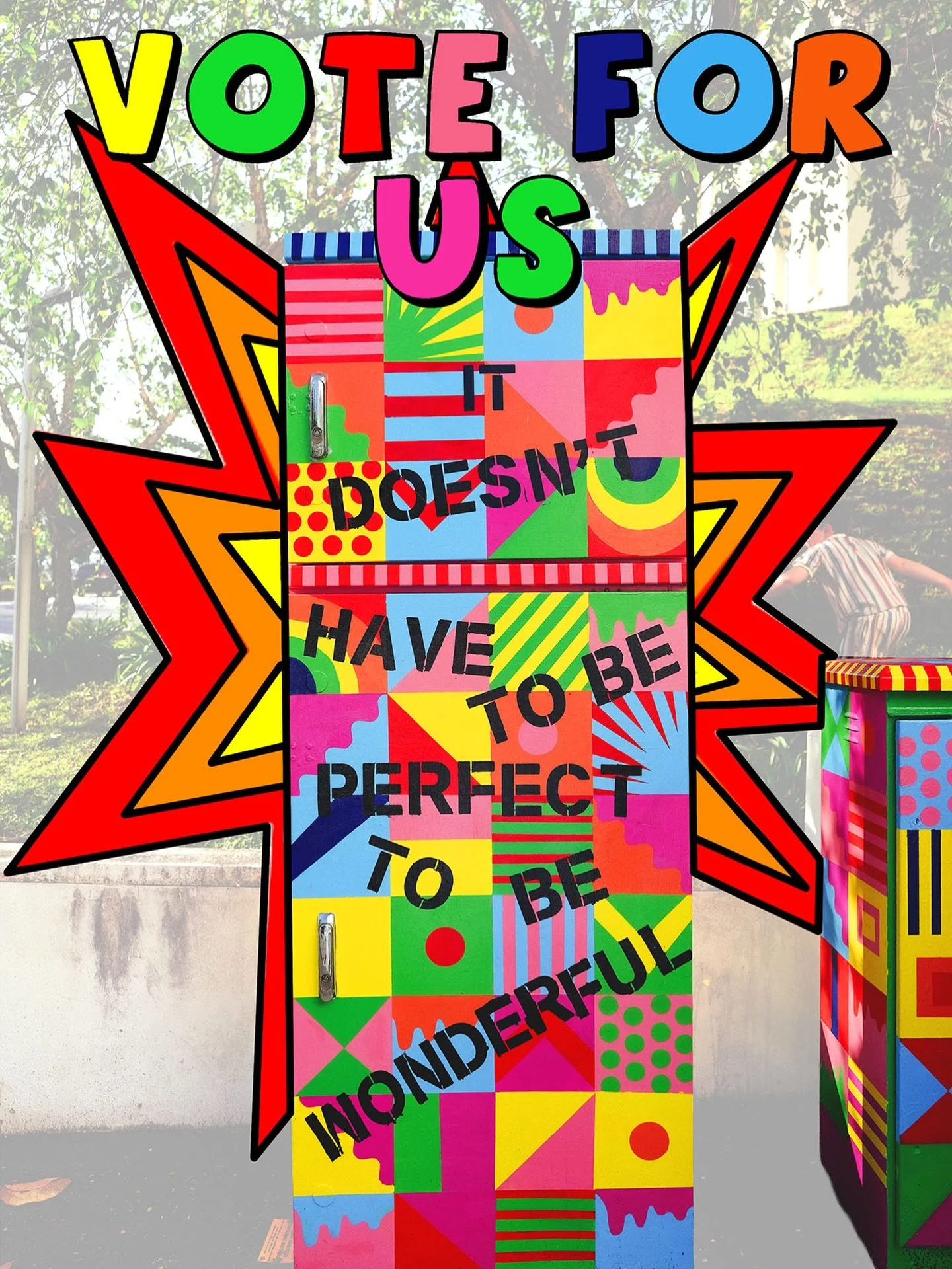 Please vote for us in the Artforce Brisbane People&rsquo;s Choice Award!

👉 Vote via the link in my profile. Scroll down to the yellow &lsquo;VOTE&rsquo; button under my box profile on the Artforce website. 

Our artwork was painted by myself alongs