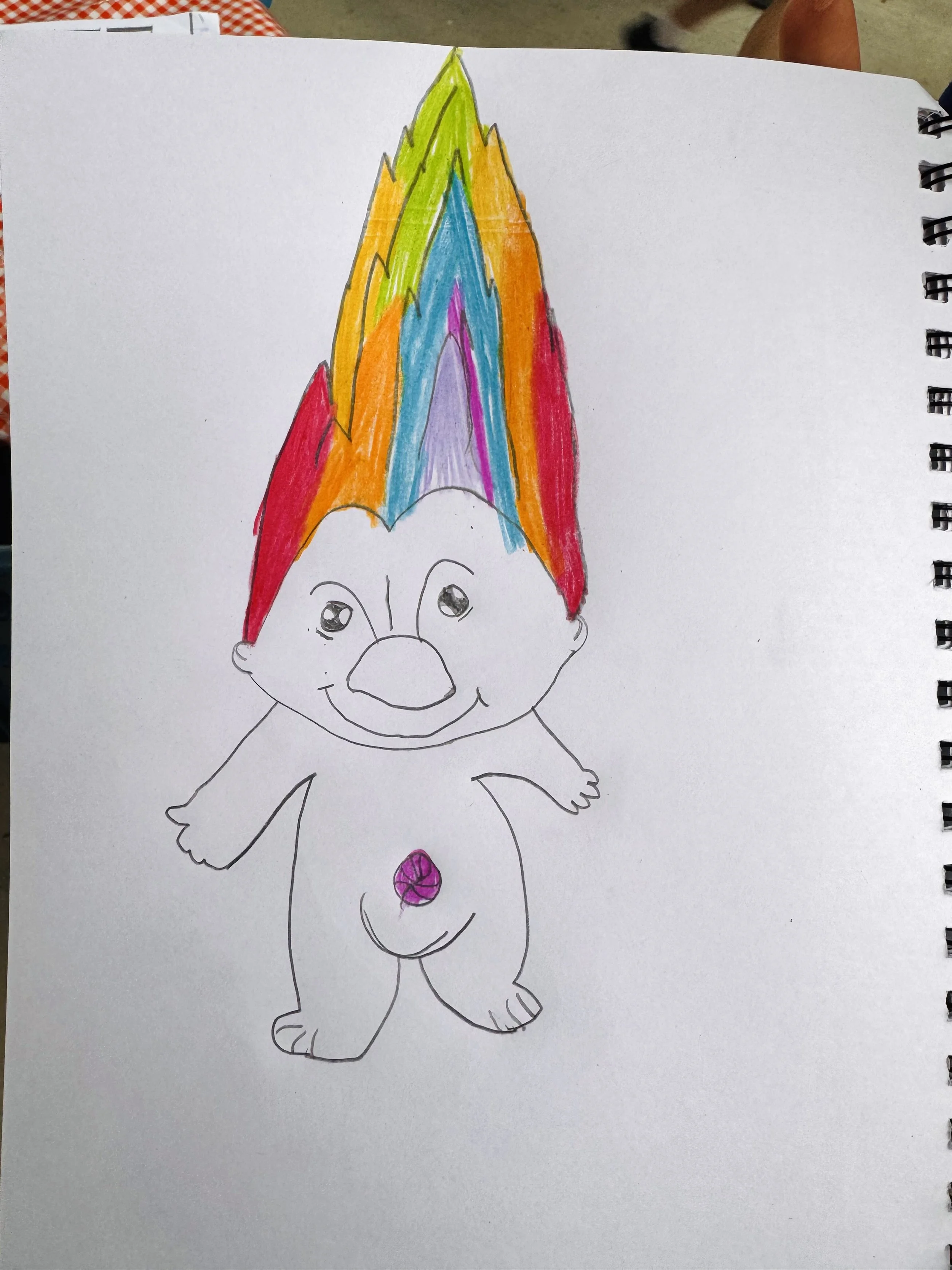 Kirstys Art & Craft Club Childs drawing of a troll