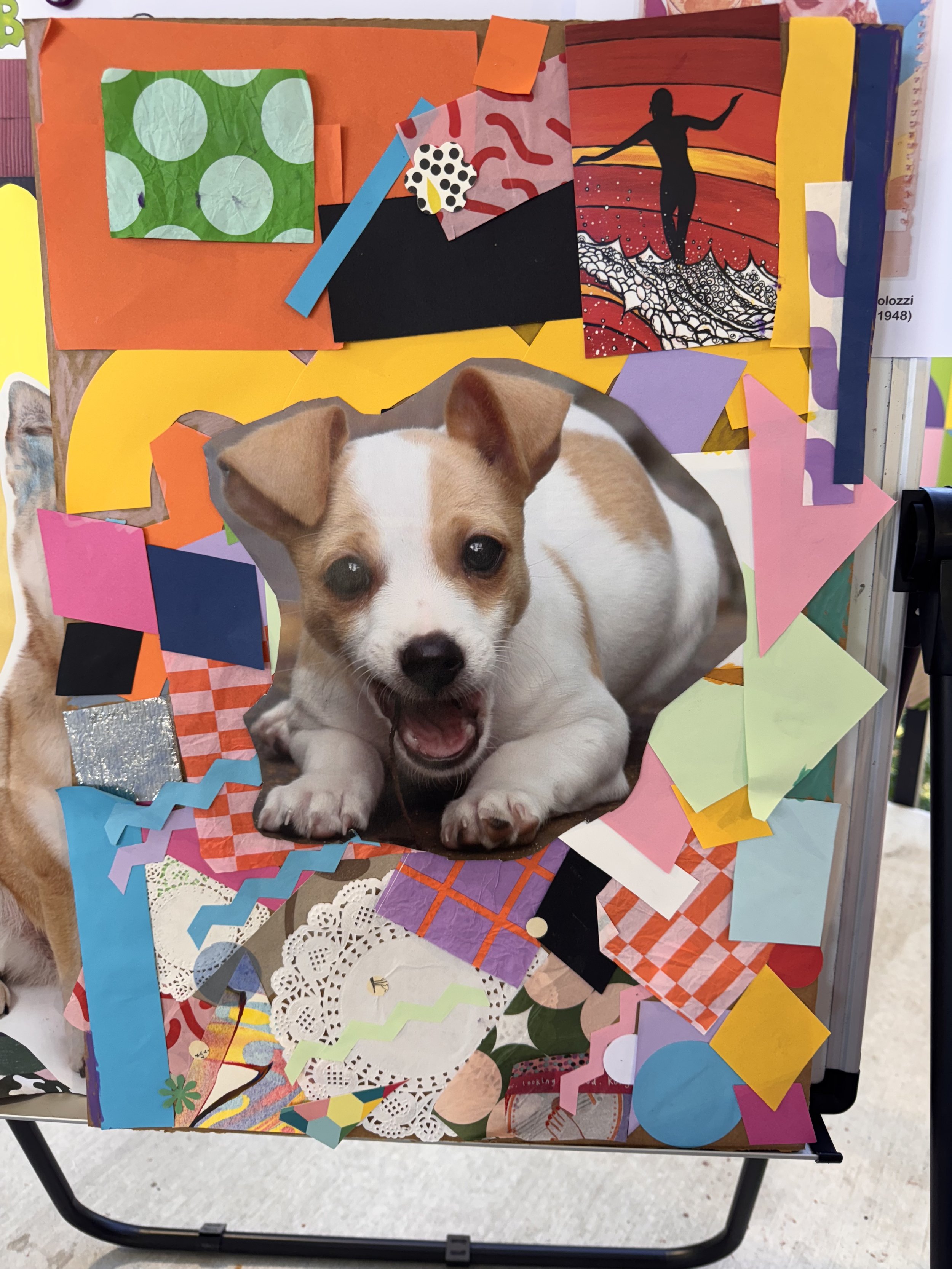 Kirstys Art & Craft Club recycled dog collage activity