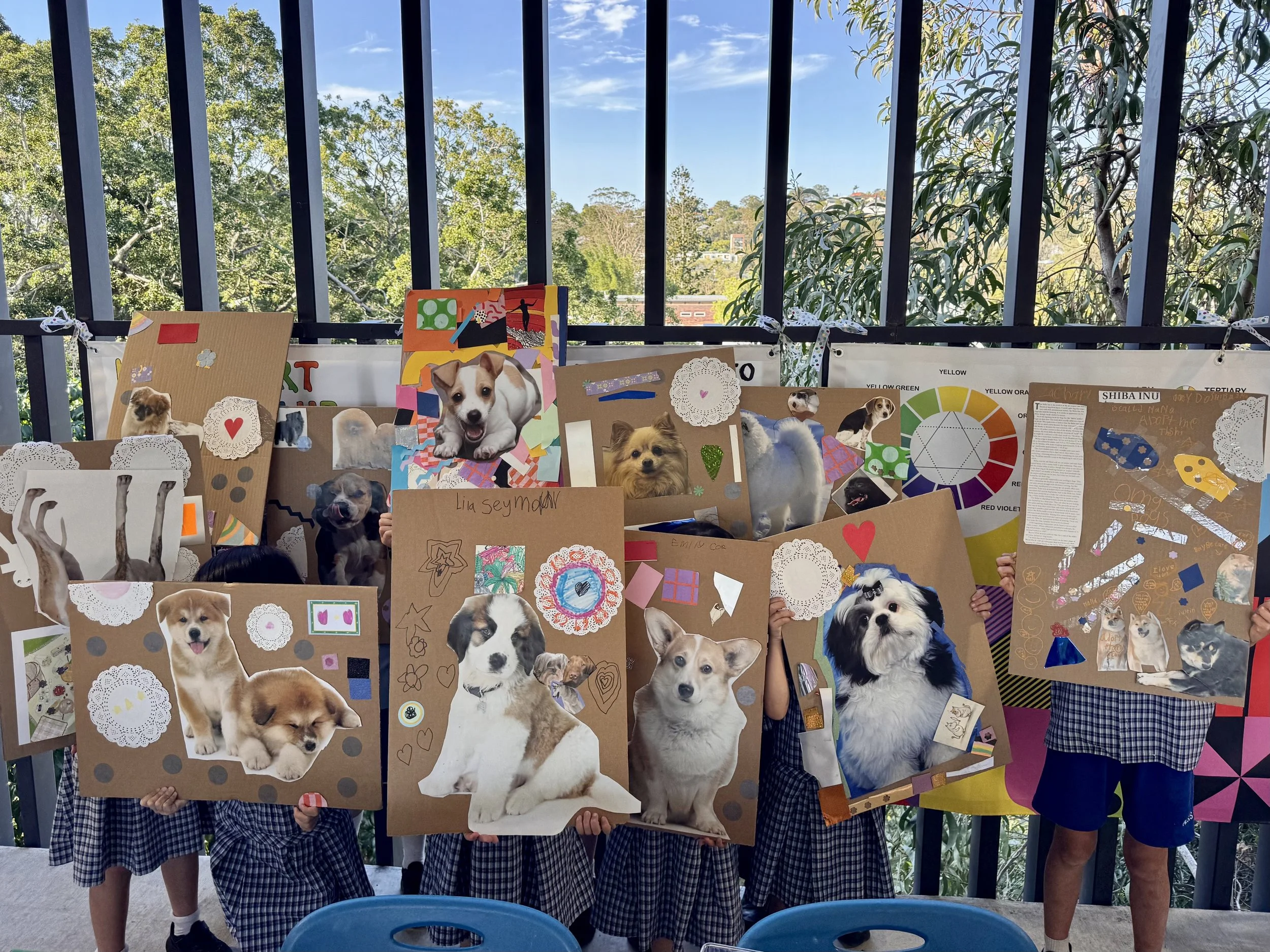Kirstys Art & Craft Club dog collage activity