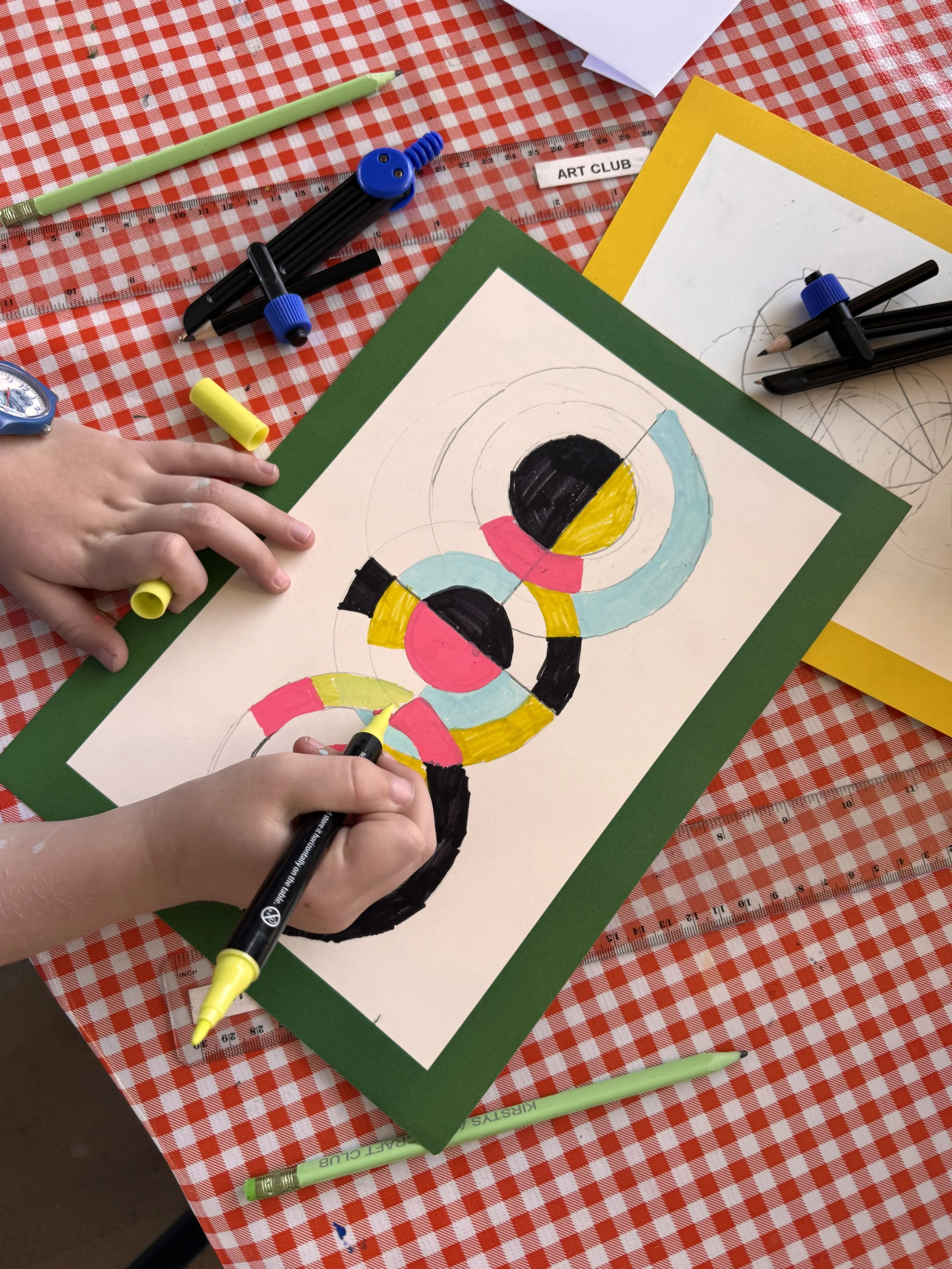 Kirstys Art & Craft Club geometric drawing activity