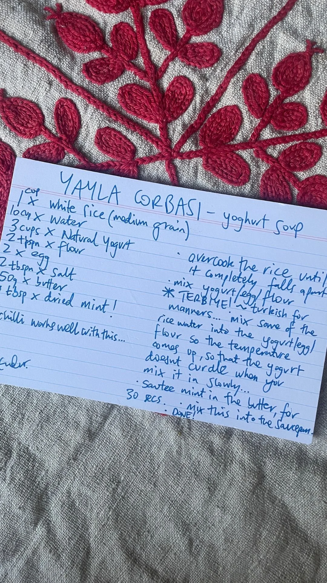 ENDER’S YAYLA CORBASI    (Yoghurt Soup)