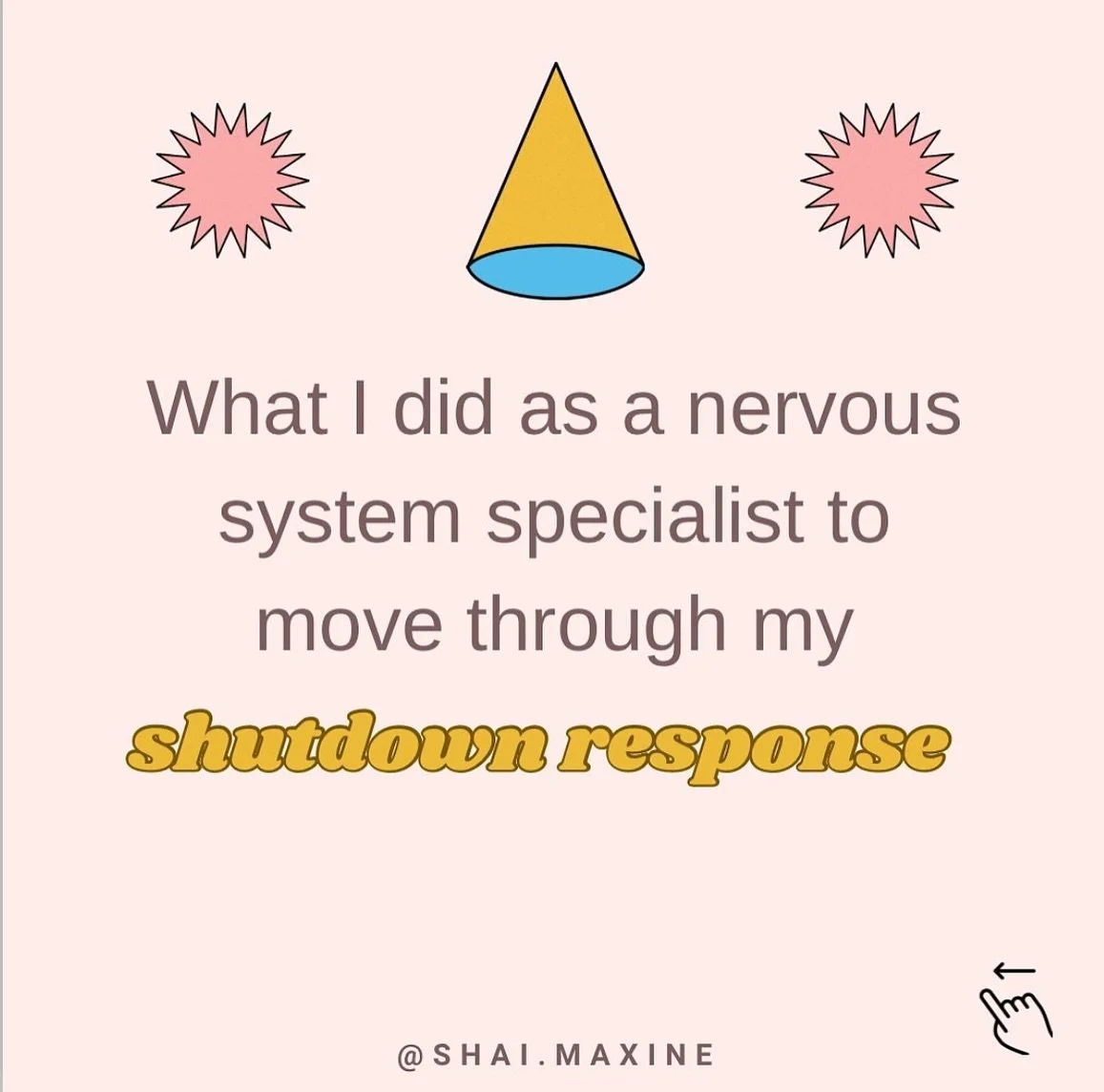 Save this for when you&rsquo;re feeling shutdown or frozen and needing a little extra support 🤍

The shutdown response is a state where the body and mind go into protective mode, often leading to feelings of numbness, heaviness, and disconnection. 
