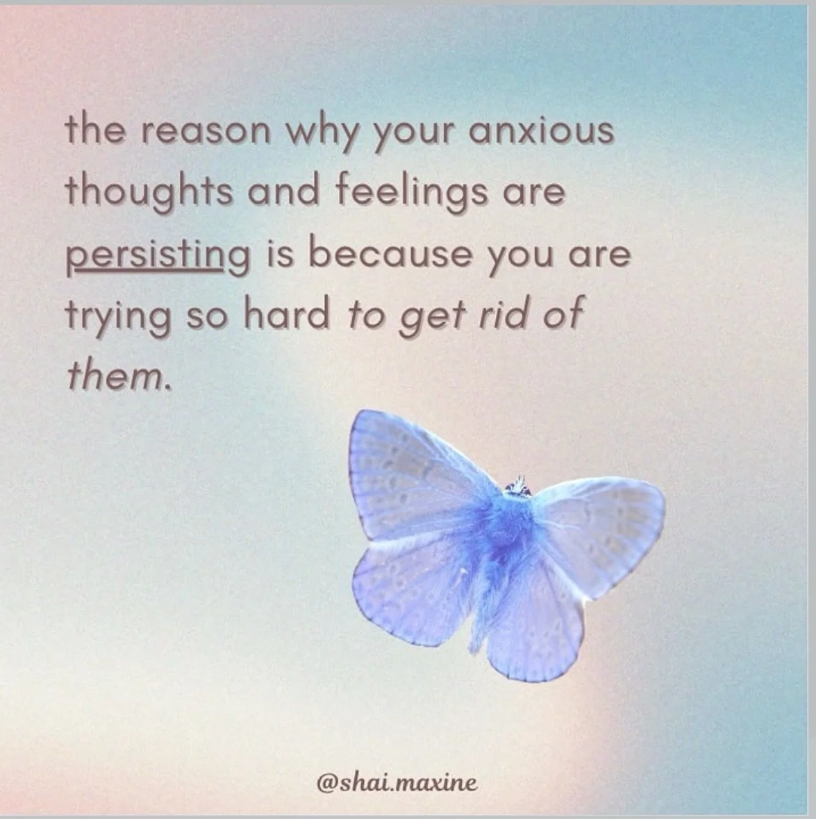 If you&rsquo;re trying to shut down your anxious thoughts and feelings, you might actually be making your anxiety worse without realizing it 😮&zwj;💨

We so often get stuck in a fix it mode: the constant spiraling, analyzing and catastrophizing to t