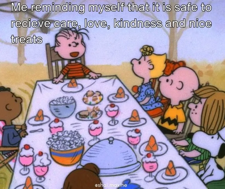 This season can be a time of holding two things at once 🫂 

❤️ Love and deep frustration
🌲 Joy and quiet grief
😅 Anger and care for the people we&rsquo;re angry with
🎁 Gratitude and exhaustion

You can have love for your family and feel activated