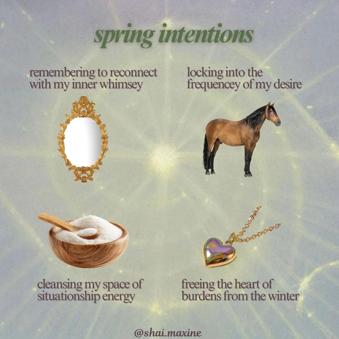 What will you manifest into your spring season? ✨ 🐎 🪞 🤎 🥣