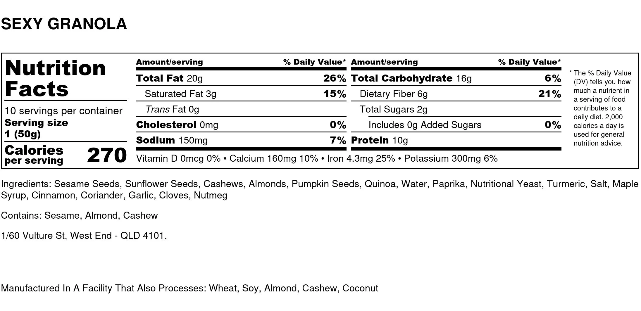 Sexy Granola (GF) — VeganisThali