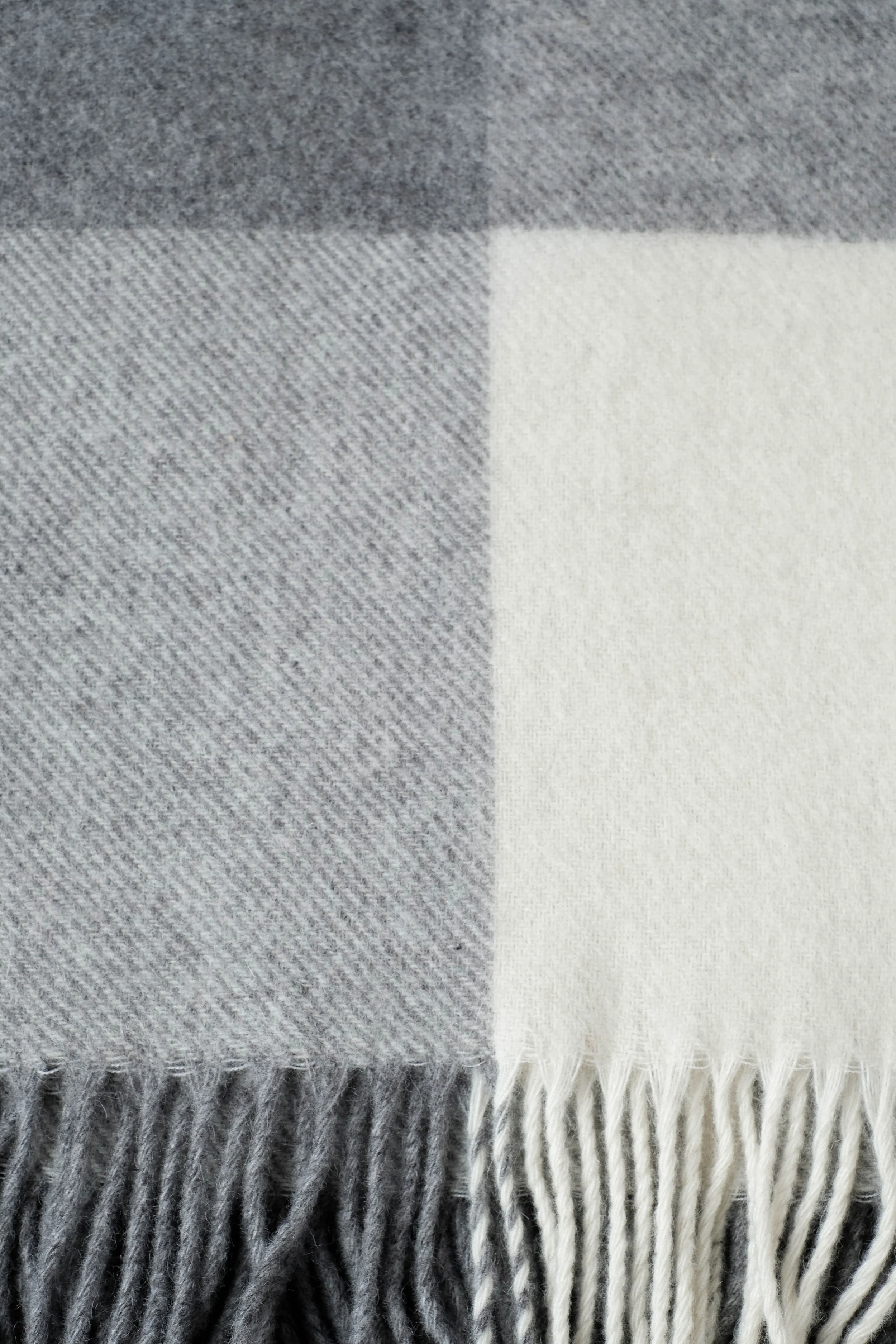 Grey Check Throw — circa