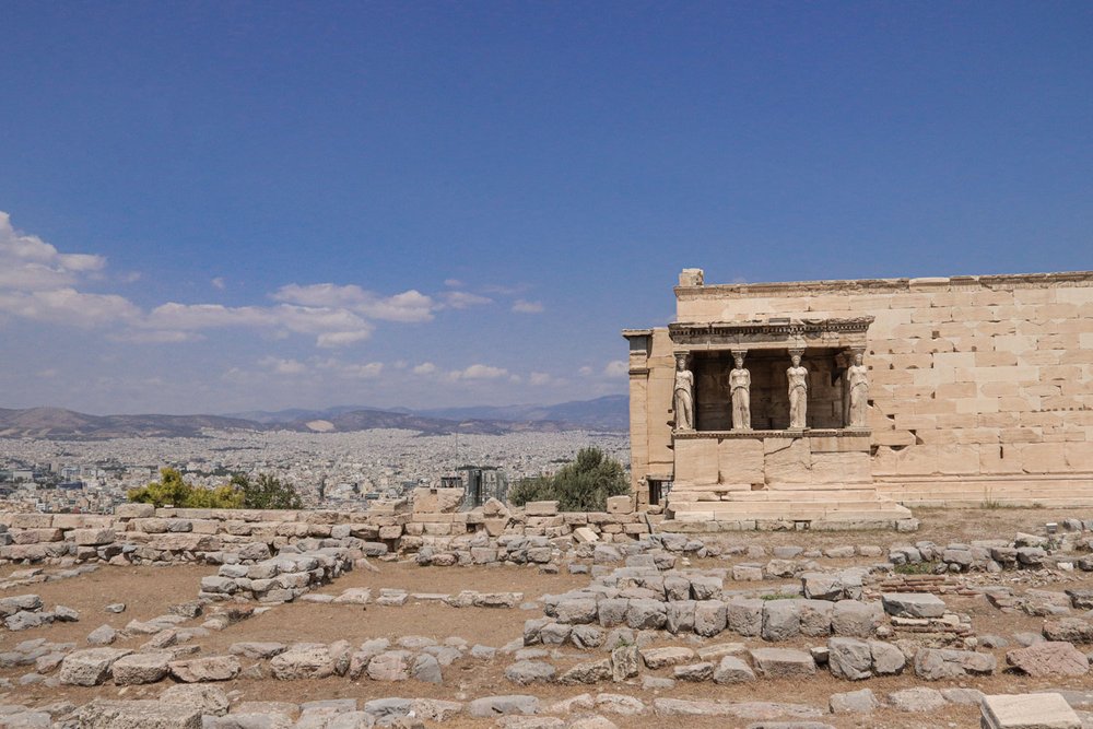 The Erechtheion at the Acropolis.
