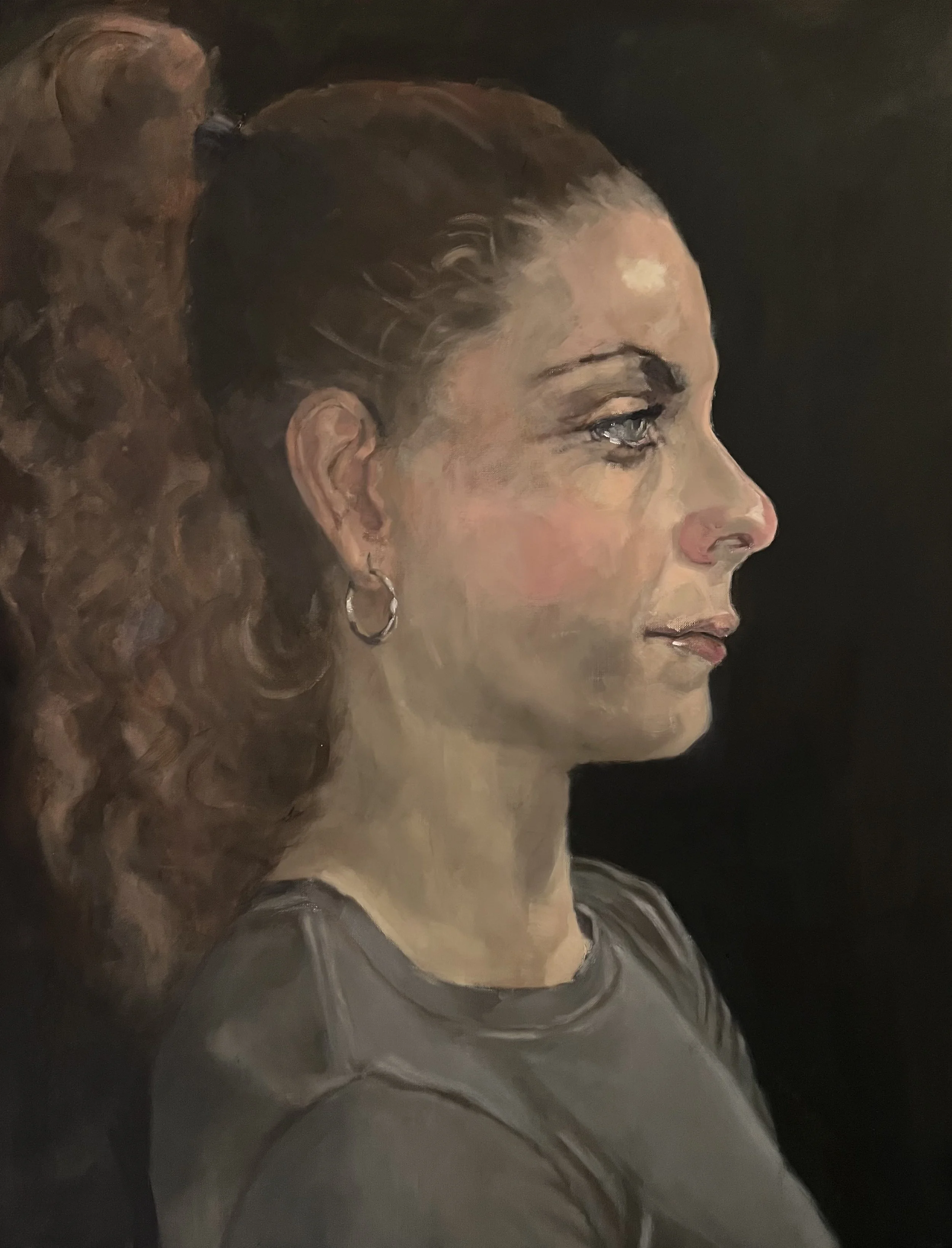 Afwezig aanwezig (2025) I olieverf op papier - 50x65