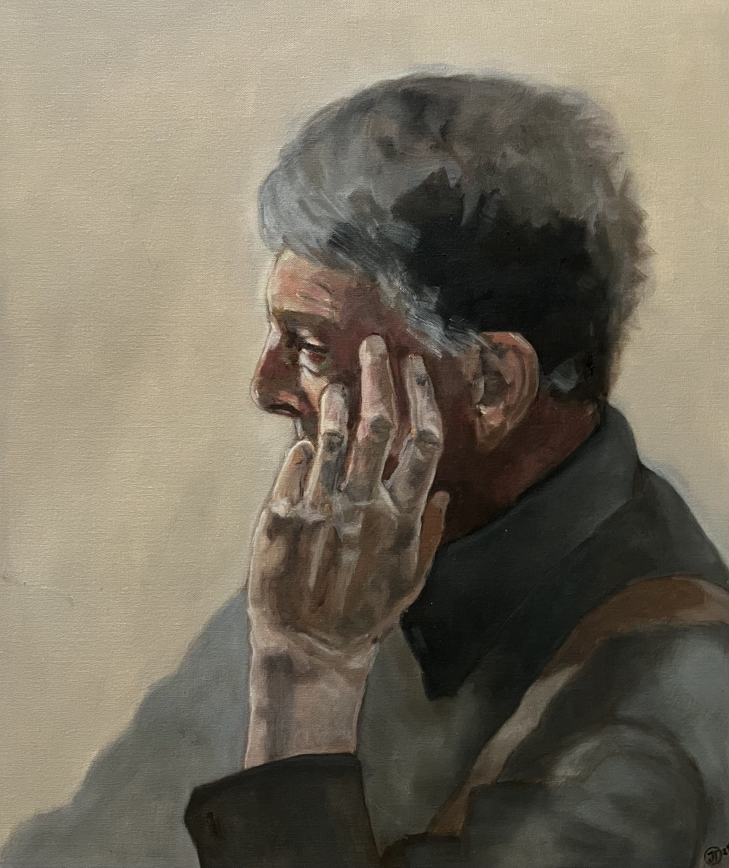 In gedachten (2025) I olieverf op canvas  50x60