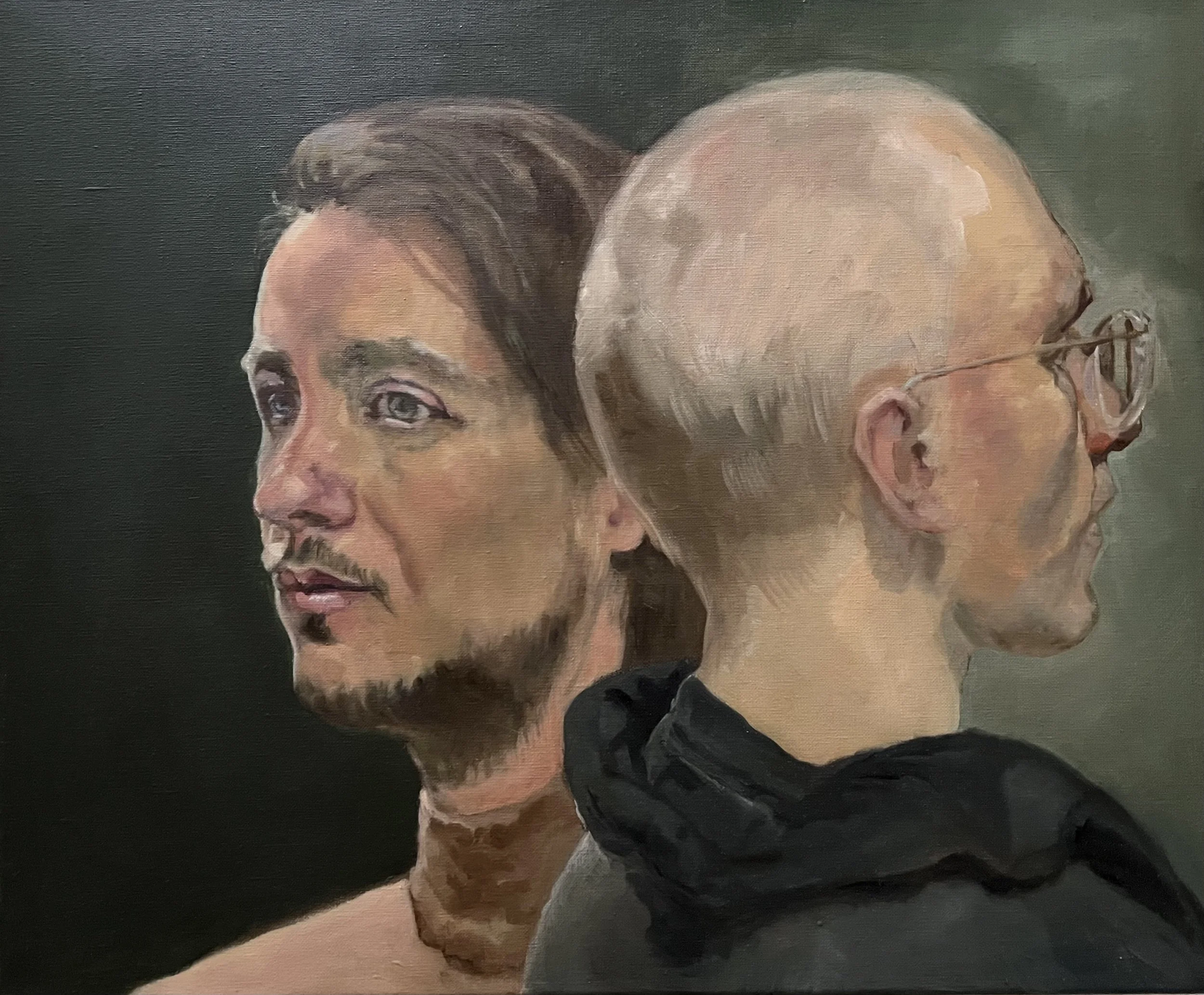 Tussen ons (2025) I olieverf op linnen doek  50x60