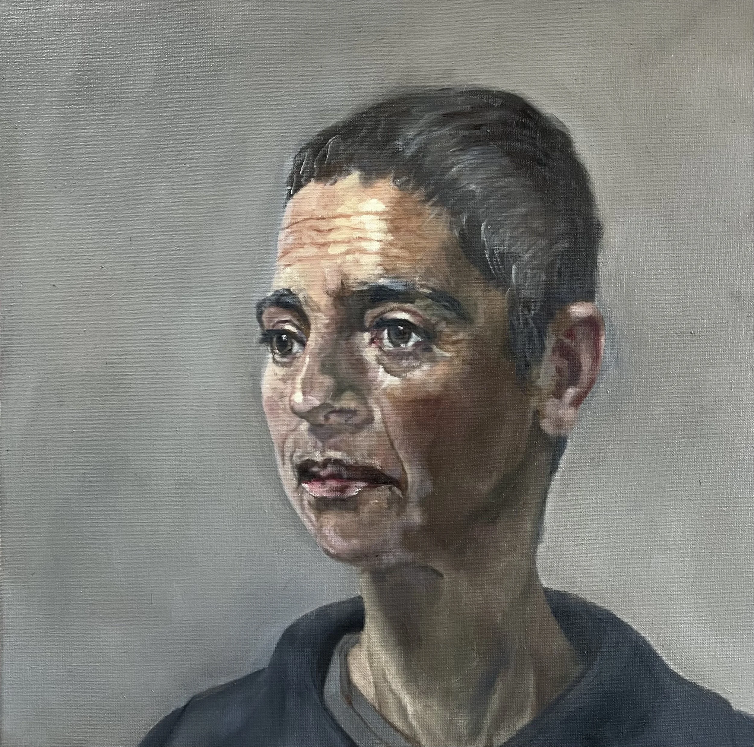 Stilte in aanwezigheid (2025) I olieverf op linnen doek - 50x50