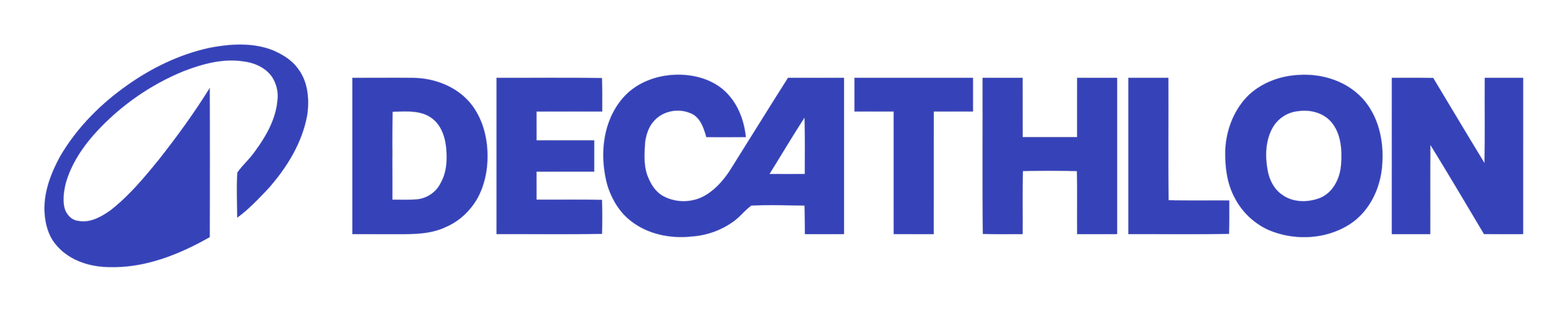 Blue Decathlon logo with the name in capital letters.