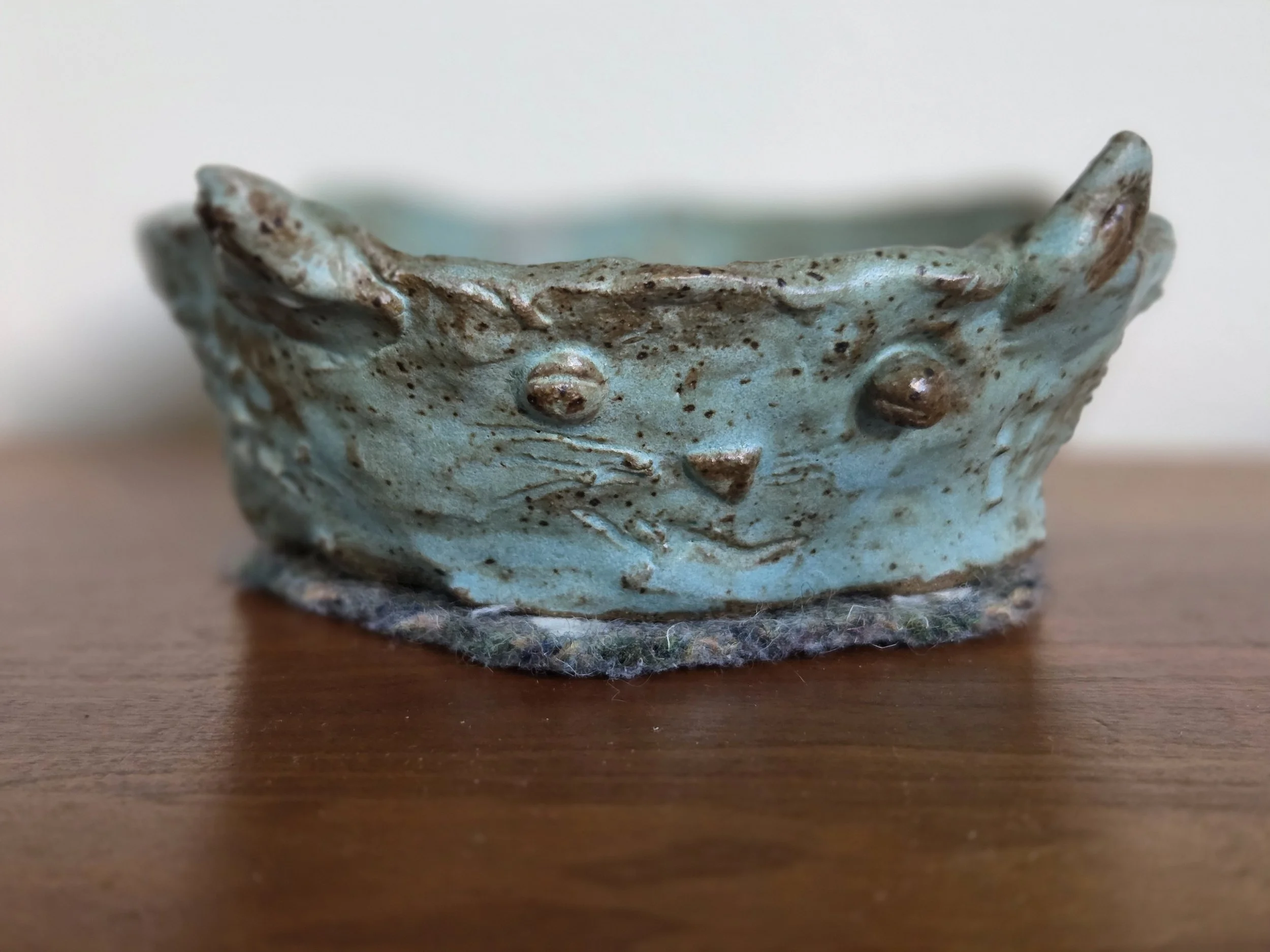 Jill fashioned and glazed this bowl from clay.