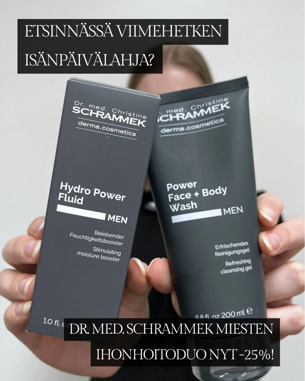 Is&auml;np&auml;iv&auml; tulossa ja lahja viel&auml; mietinn&auml;ss&auml;?

🖤 Meilt&auml; l&ouml;yd&auml;t Dr. med. Schrammekin miesten ihonhoitoduon nyt &ndash;25 %! 

Miesten iho tuottaa enemm&auml;n talia, altistuu parranajon aiheuttamalle &auml