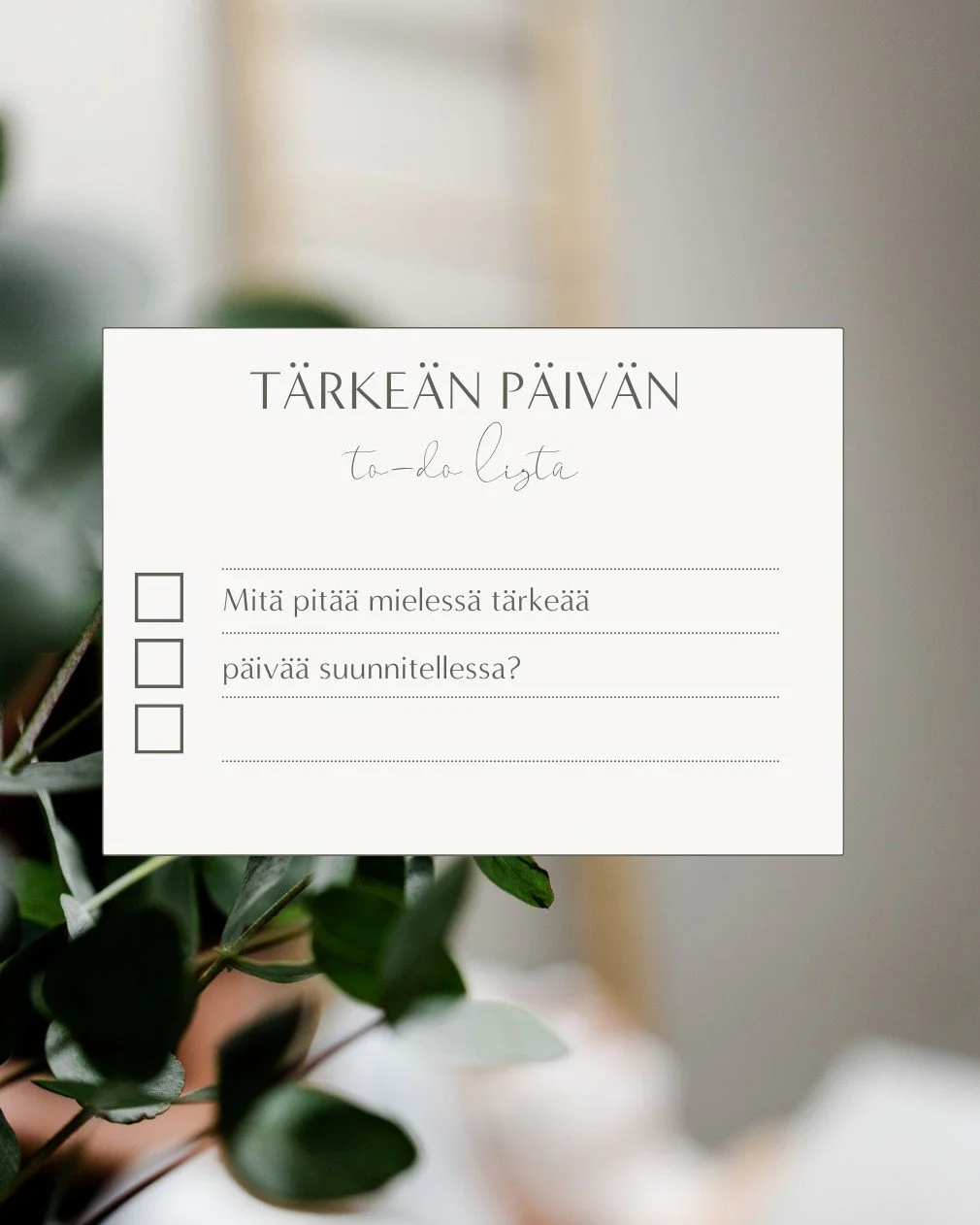 T&auml;rke&auml;n p&auml;iv&auml;n valmisteluja ei kannata j&auml;tt&auml;&auml; viime hetkeen ✨

Kun kauneuspalvelut suunnitellaan ajoissa, my&ouml;s juhlap&auml;iv&auml; alkaa rennommin. Suosittelemme kokeilemaan etenkin uudet palvelut, kuten suihk