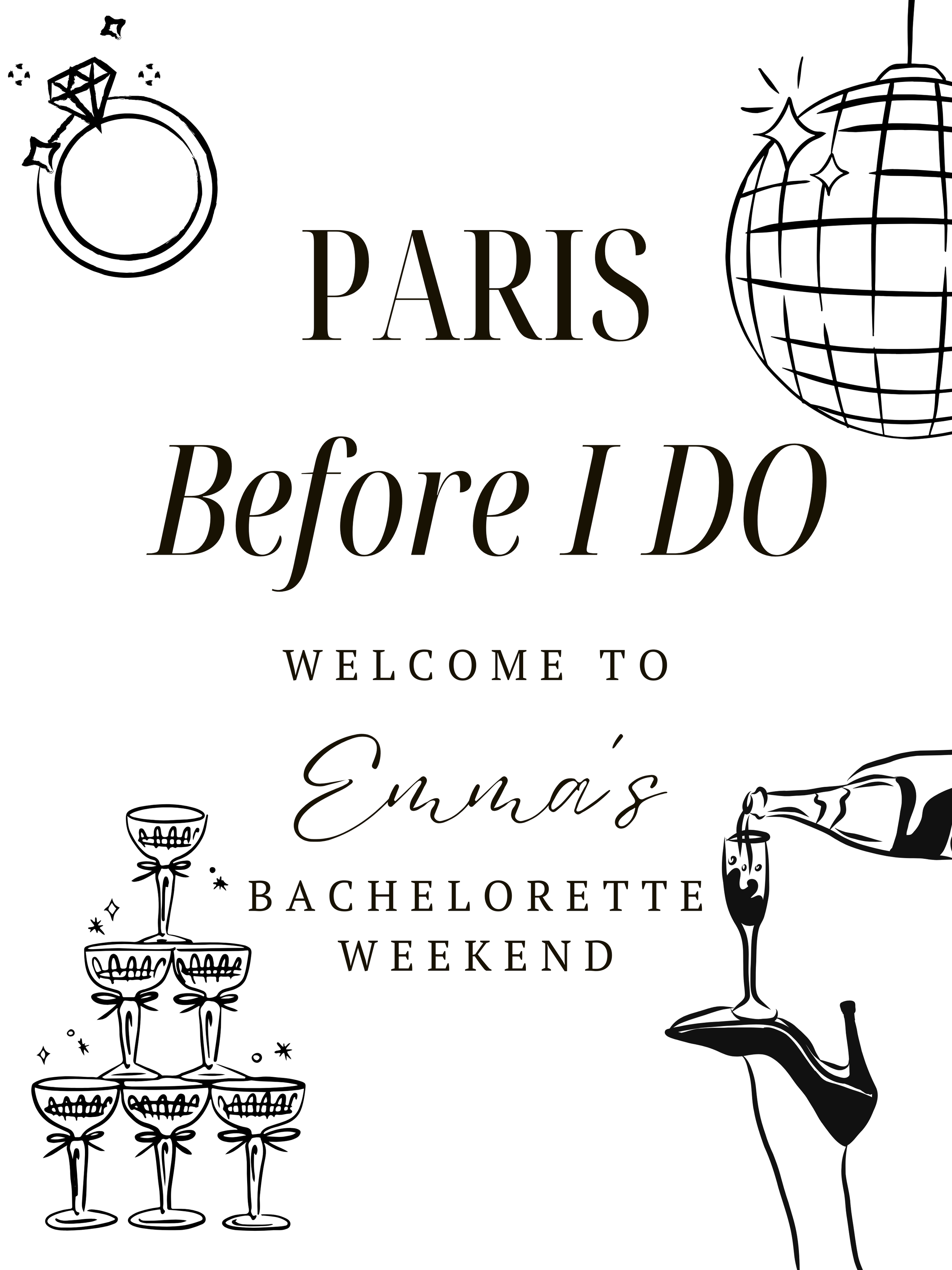 Bridal Welcome Banner Before I DO