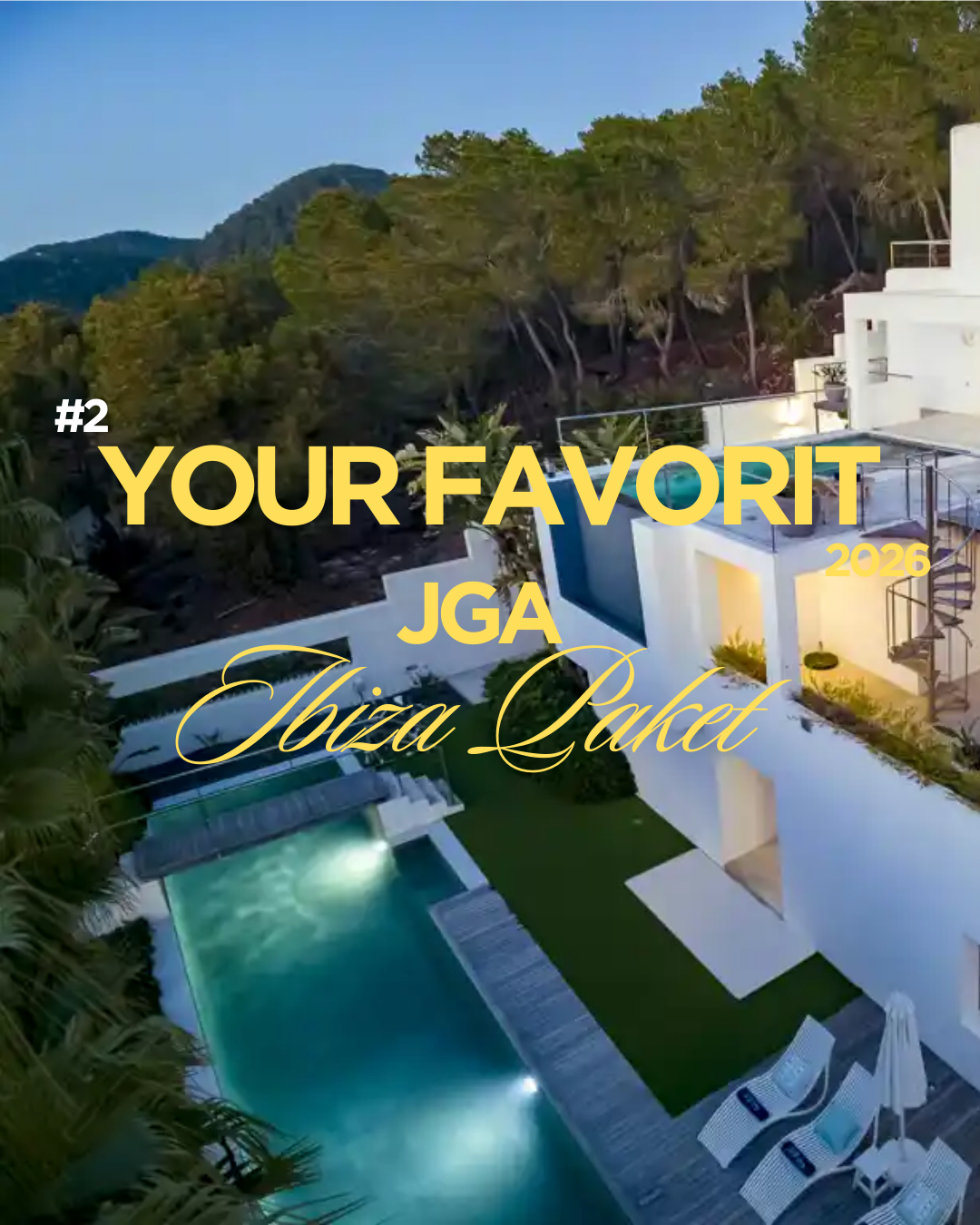 Ibiza JGA – Luxus Villa, Privat BBQ Dinner & Beach Club Parties