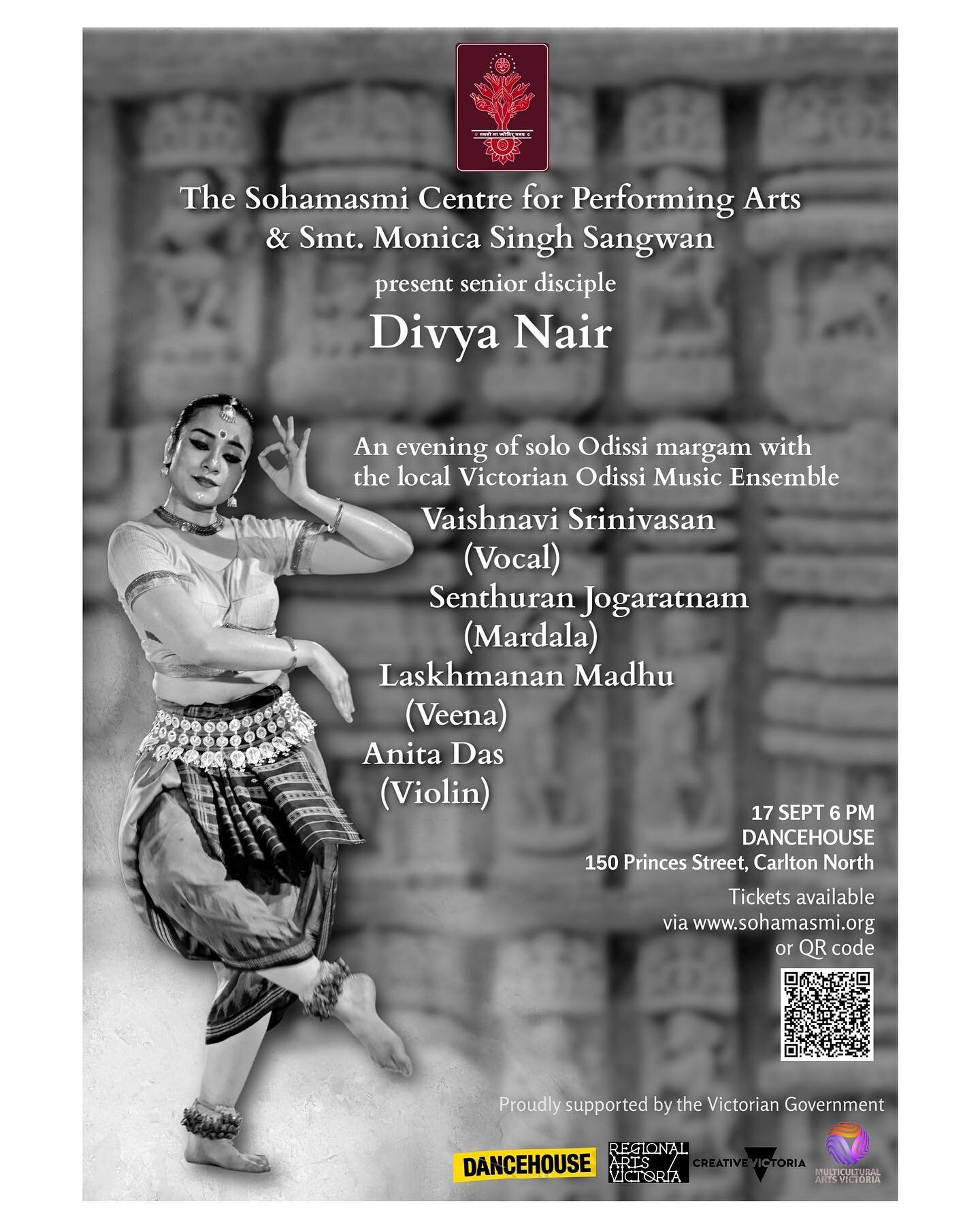 On this auspicious occasion of Guru Poornima we at Sohamasmi announce our next soloist of the year . It has been a long labour of love to create  a local odissi music orchestra to offer this sacred art  its complete space . Divya Nair will be offerin