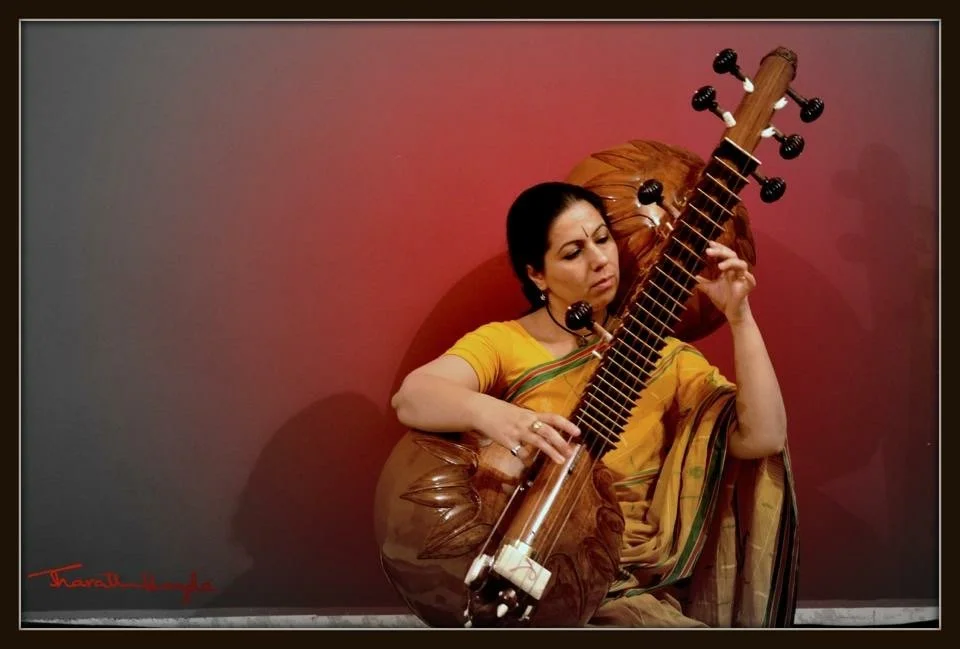 Monica Singh playing the Rudra Veena