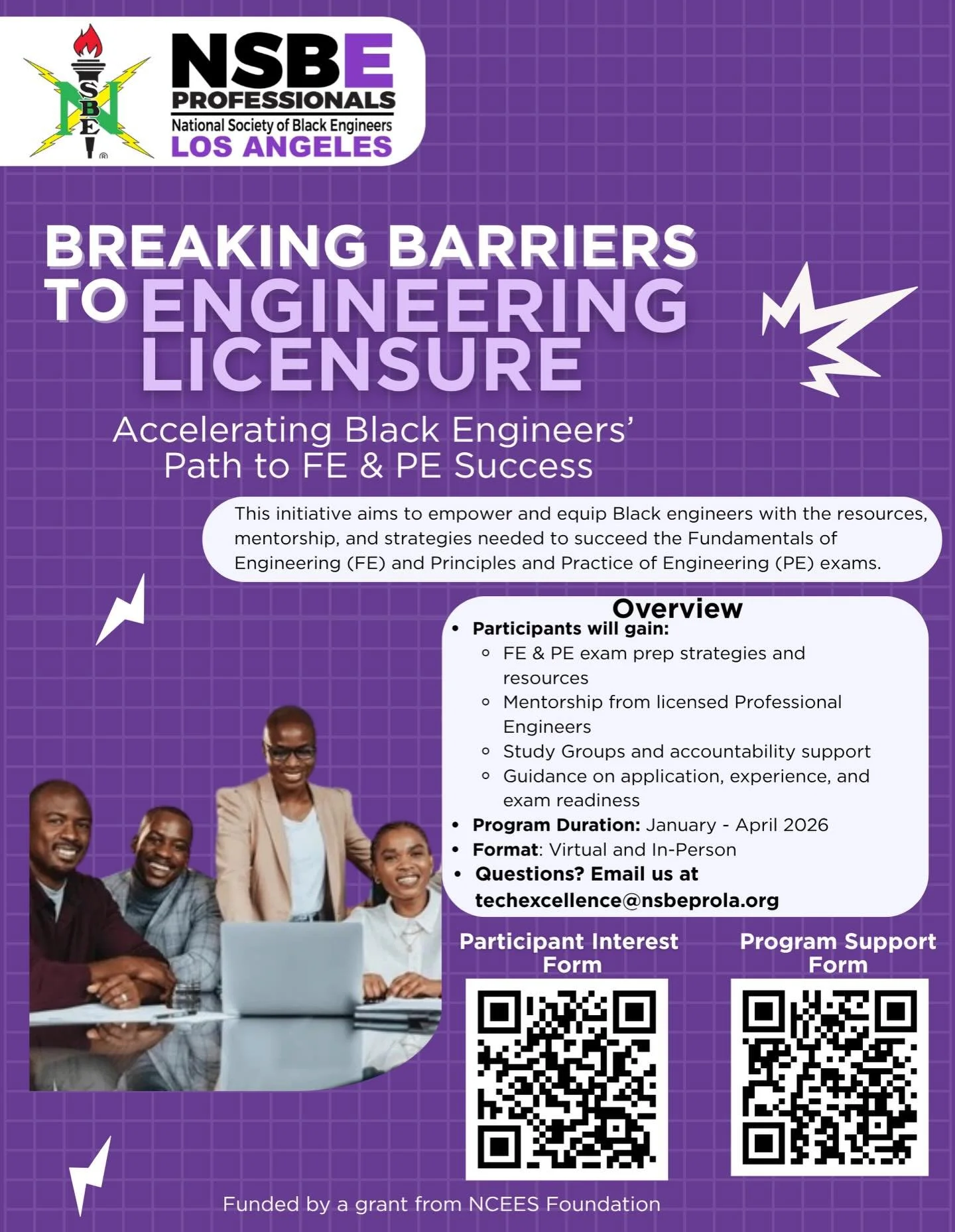 Breaking barriers and building pathways. 🚀
NSBE LA is empowering Black engineers on the journey to FE &amp; PE licensure with mentorship, resources, and community.
Your engineering future starts here&mdash;tap in and join the movement. 💡⚙️
#NSBELA 