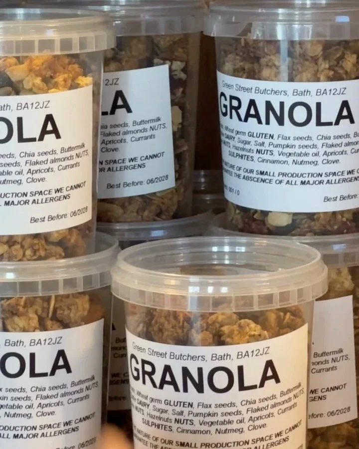 Walcot granola now available to buy in store. Oats, buttermilk, seeds, nuts, dried fruits and spices are baked until crispy, crunchy and clustery. Milk or Yoghurt? Choose wisely.