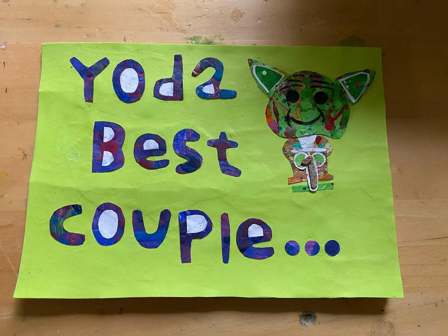 Halloween wedding card I did for a Star Wars wedding theme happy Halloween everyone!🎃#halloween #wedding #starwars #yoda #forcadevontade #theforce #custom#handmadecards #happyhalloween